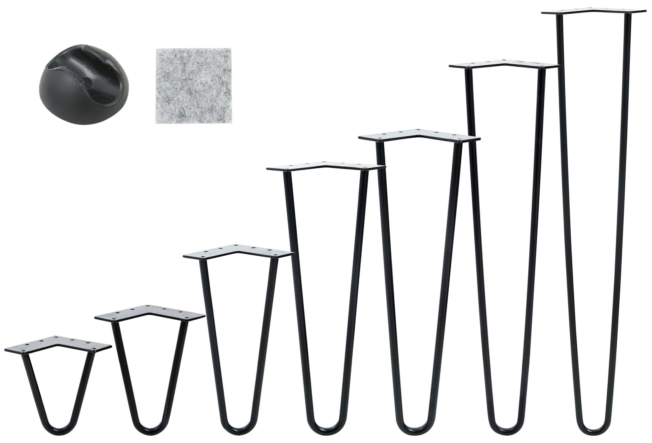 VENDOMNIA Tischbein Hairpin 4er Set, Metall, aus Stahl, 2 oder 3 Streben, Größenwahl, Haarnadel Möbelfüße,Hairpin Legs Tischgestell,Couchtisch, Schreibtisch. Reduzierter Preis € 33,95. Unverbindliche Preisempfehlung € 63,95