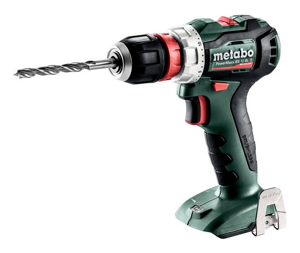 metabo Akku-Bohrschrauber PowerMaxx BS 12 BL Q, 12 V, Akku-Bohrmaschine Ohne Akku mit MetaLoc Koffereinlage