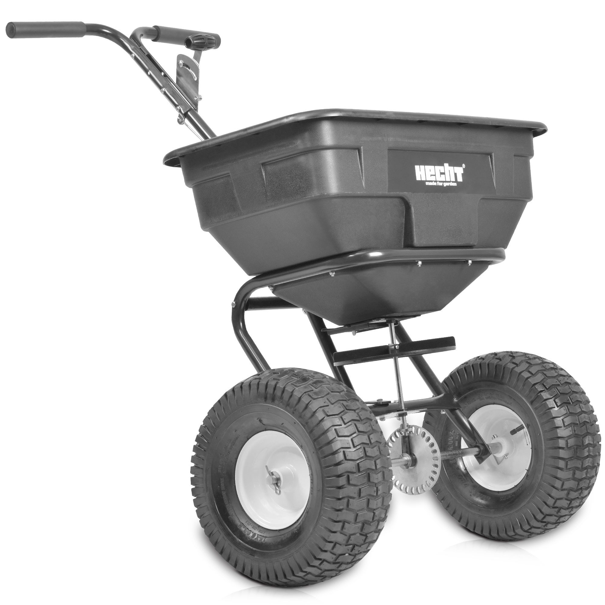 Hecht Разбрасыватель 256 mit Grobsieb und Abdeckhaube bis 3,5 m Streubreite, 60,00 l Füllmenge, Ergonomisch, Universal