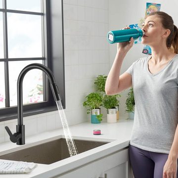 oyajia Küchenarmatur Edelstahl Küchenarmatur Ausziehbar, 360° Drehbar Spültischarmatur Einhebelarmatur mit Brause 2 Wasserstrahlarten Küche Wasserhahn