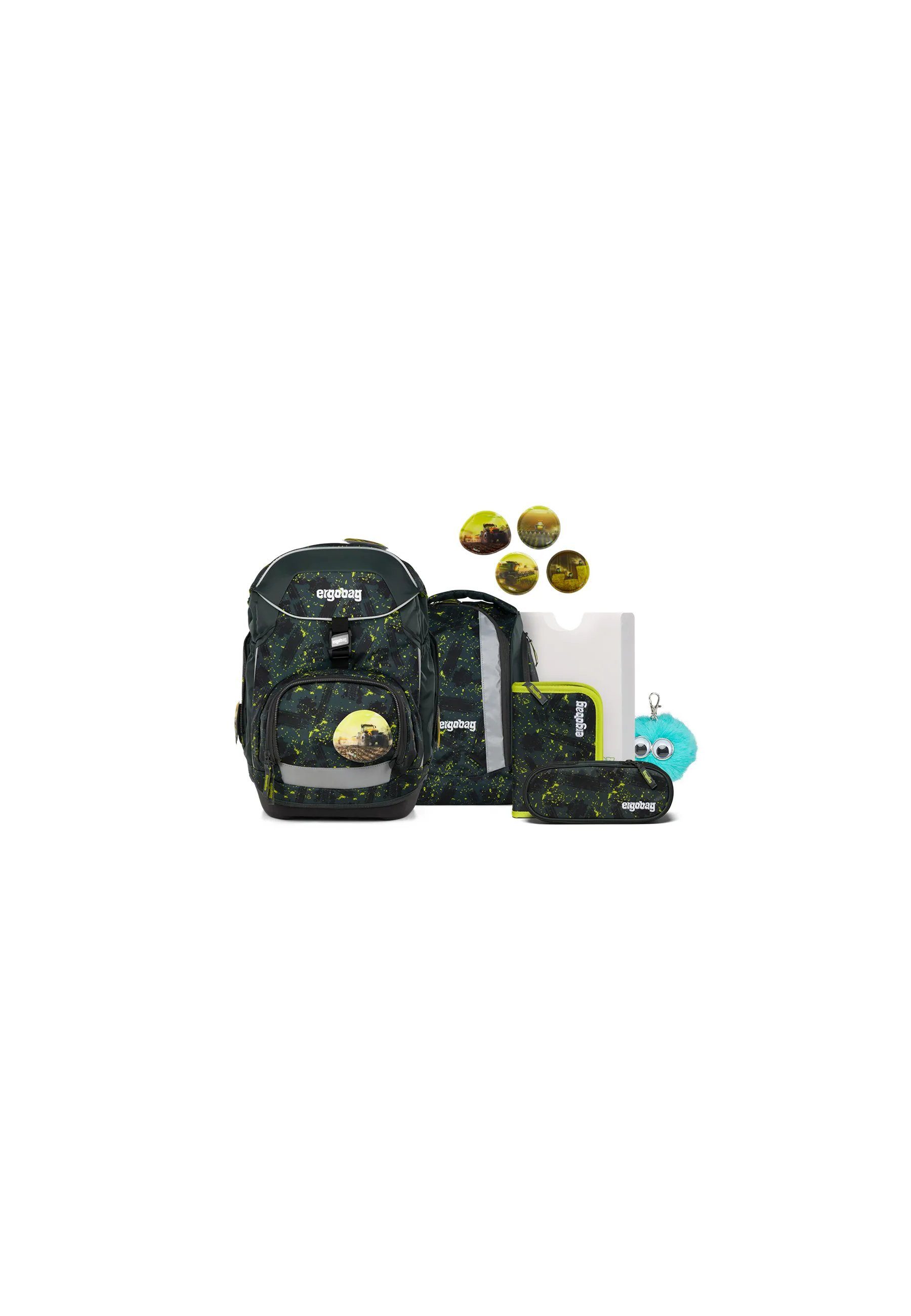 ergobag Schulranzen pack Set Bundle (7-tlg., 7-teiliges Set), größenverstellbares Rückensystem
