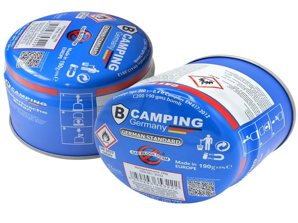 bahama Gaskartusche 4 x Gaskartuschen Butan Gas Kartusche Stechkartusche Gaskocher 190g ST, 4 St.