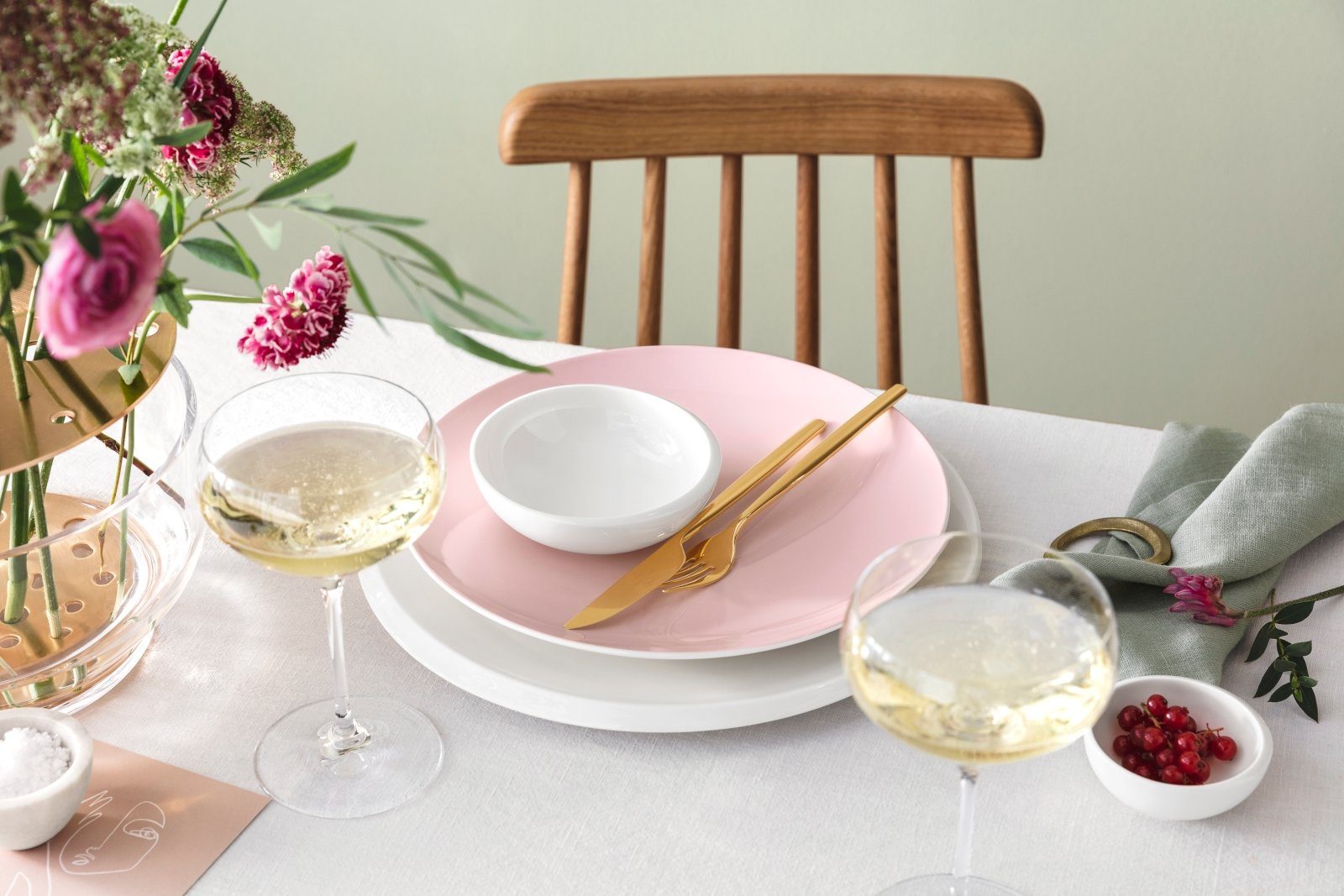 Villeroy & Boch Speiseteller Rose Garden Speiseteller Coupe rosa 28,5 cm
