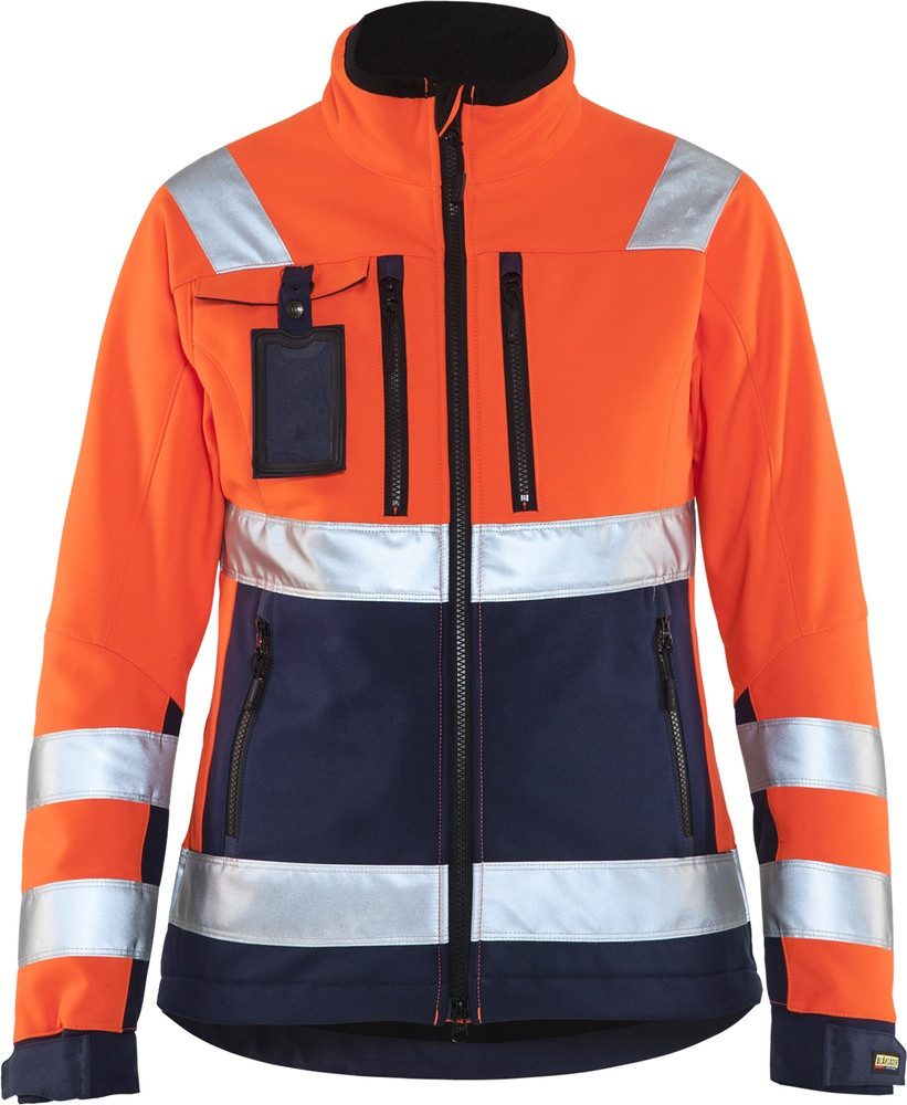 Blåkläder Warnschutz-Shirt Damen High Vis Softshell Jacke
