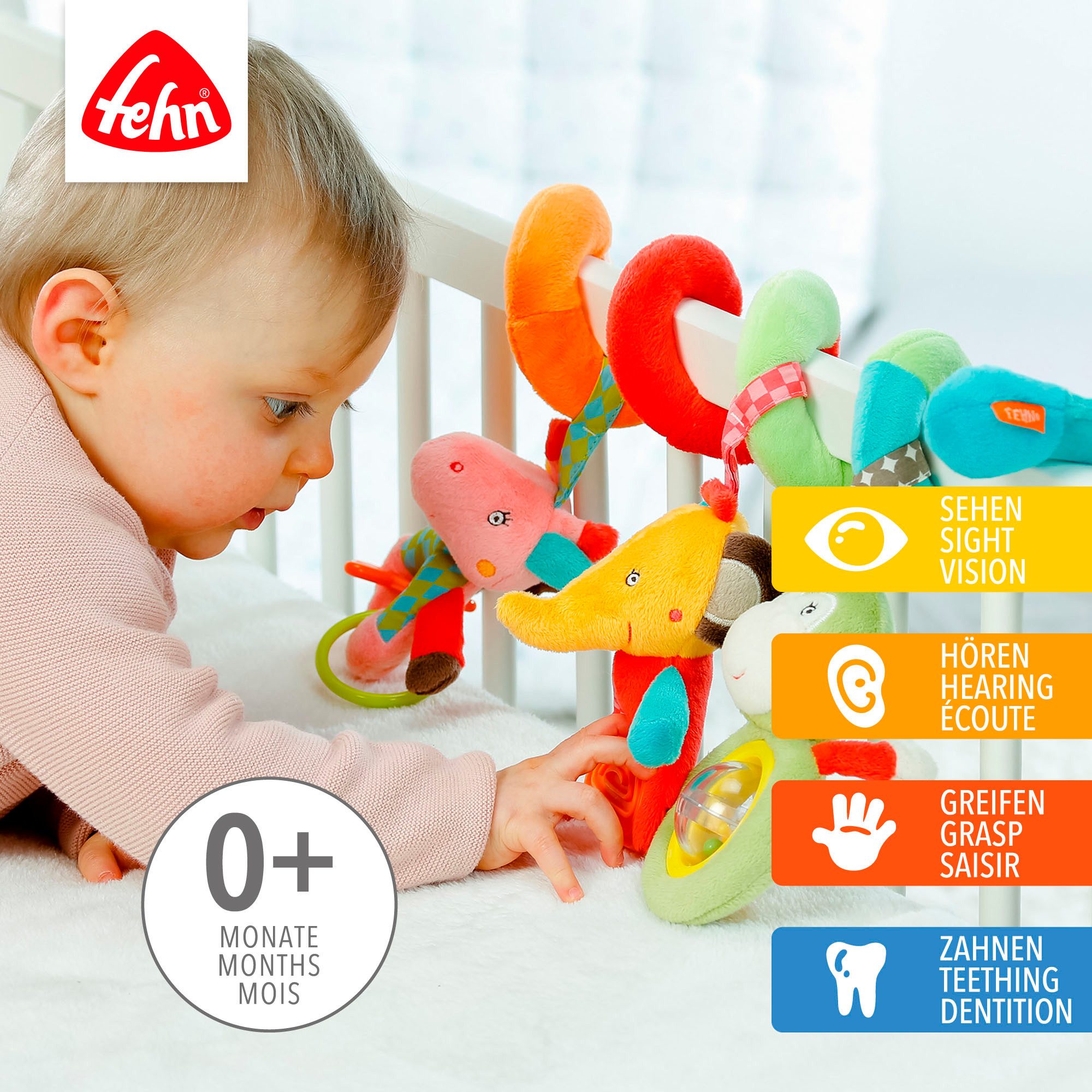 Fehn Greifspielzeug Classic Stars, Safari Activity-Spirale günstig online kaufen
