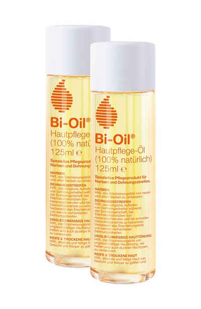 BI-OIL Körperöl 2x 125 ml Mama Hautpflege Öl 100% natürlich - Schwangerschaftsöl, 2-tlg.