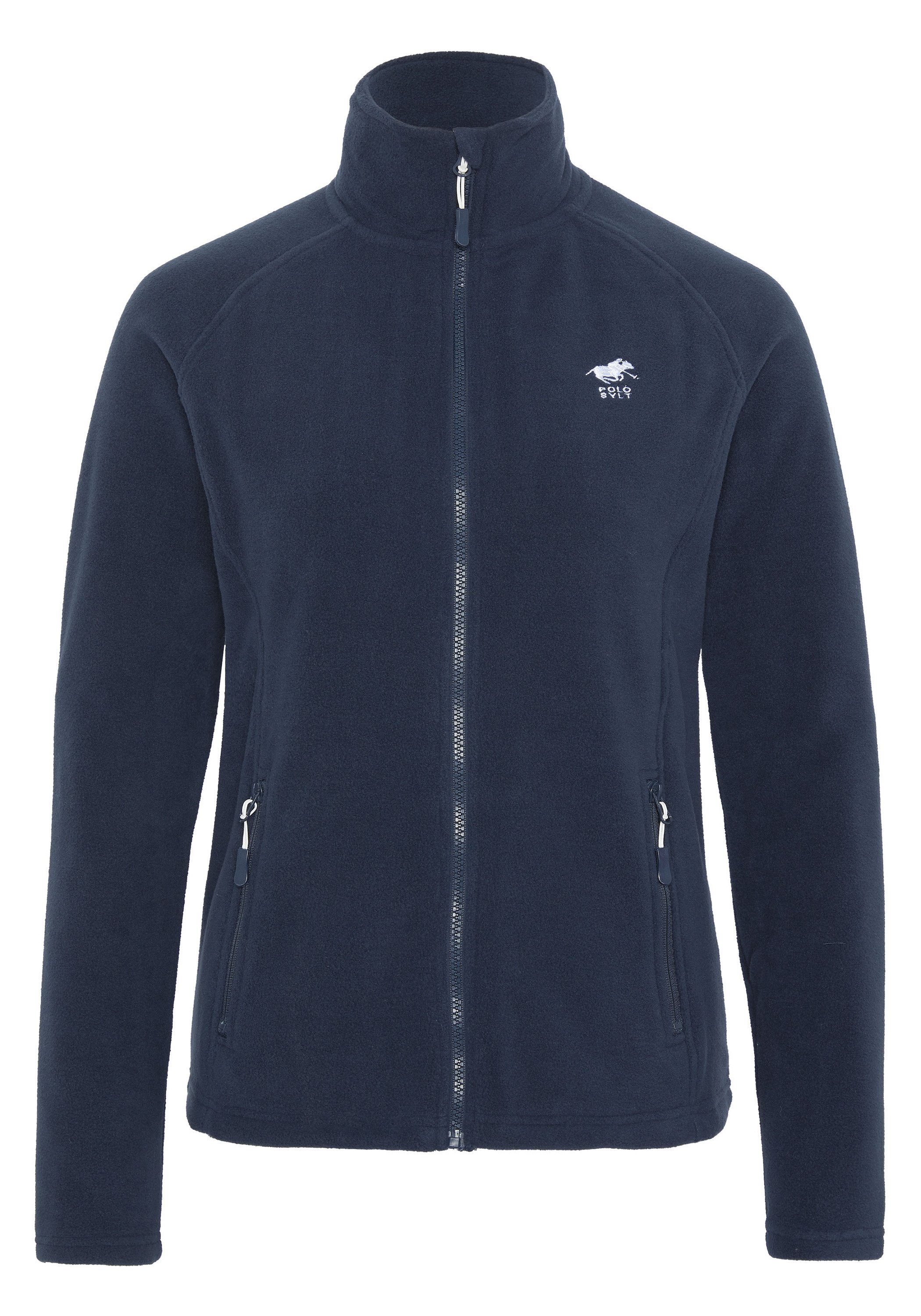 Polo Sylt Fleecejacke mit hochschließendem Kragen