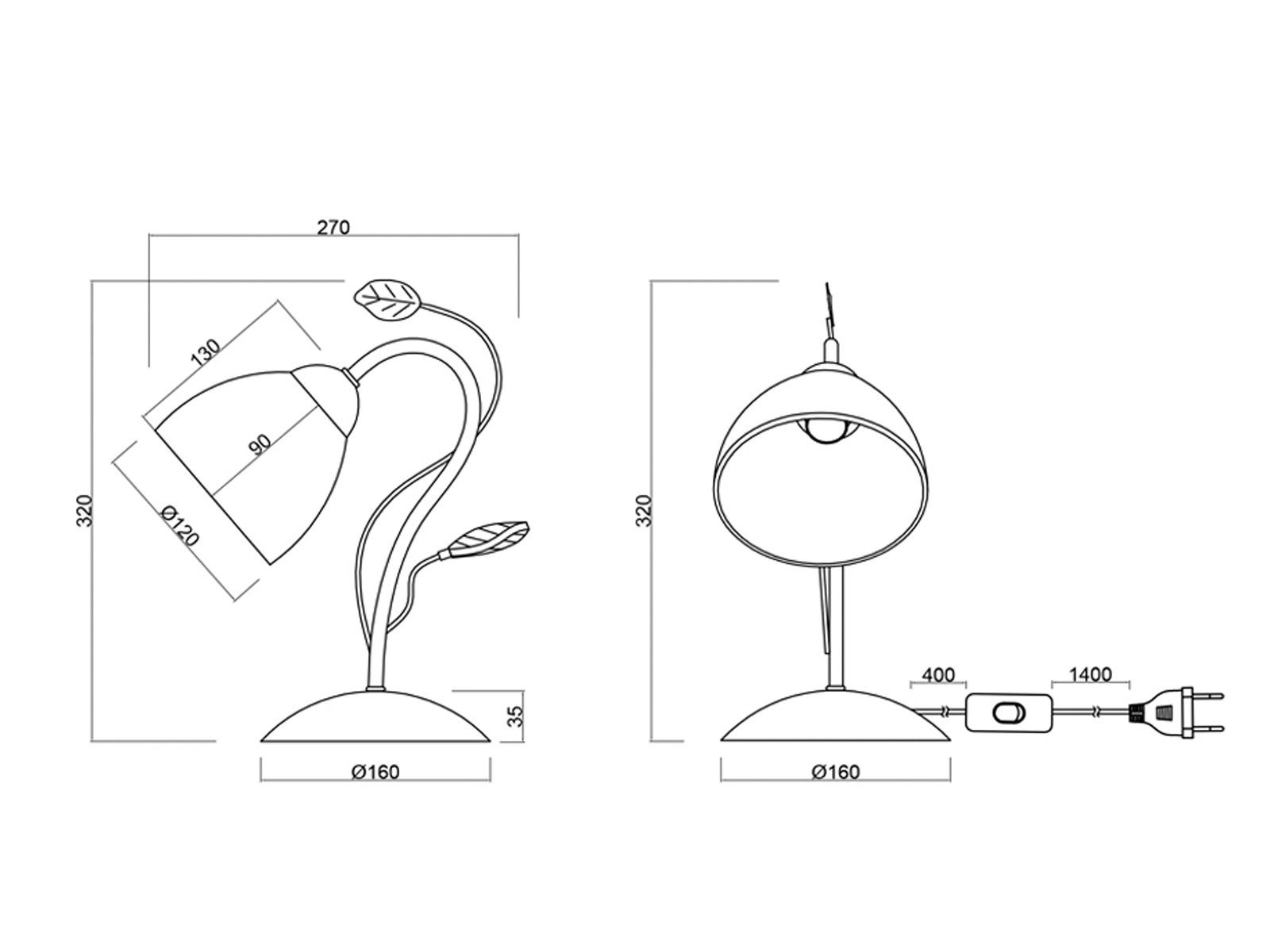 TRIO Leuchten LED Nachttischlampe, LED wechselbar, Warmweiß, Tischbeleuchtung Landhausstil mit Lampenschirm für Fensterbank H: 32cm