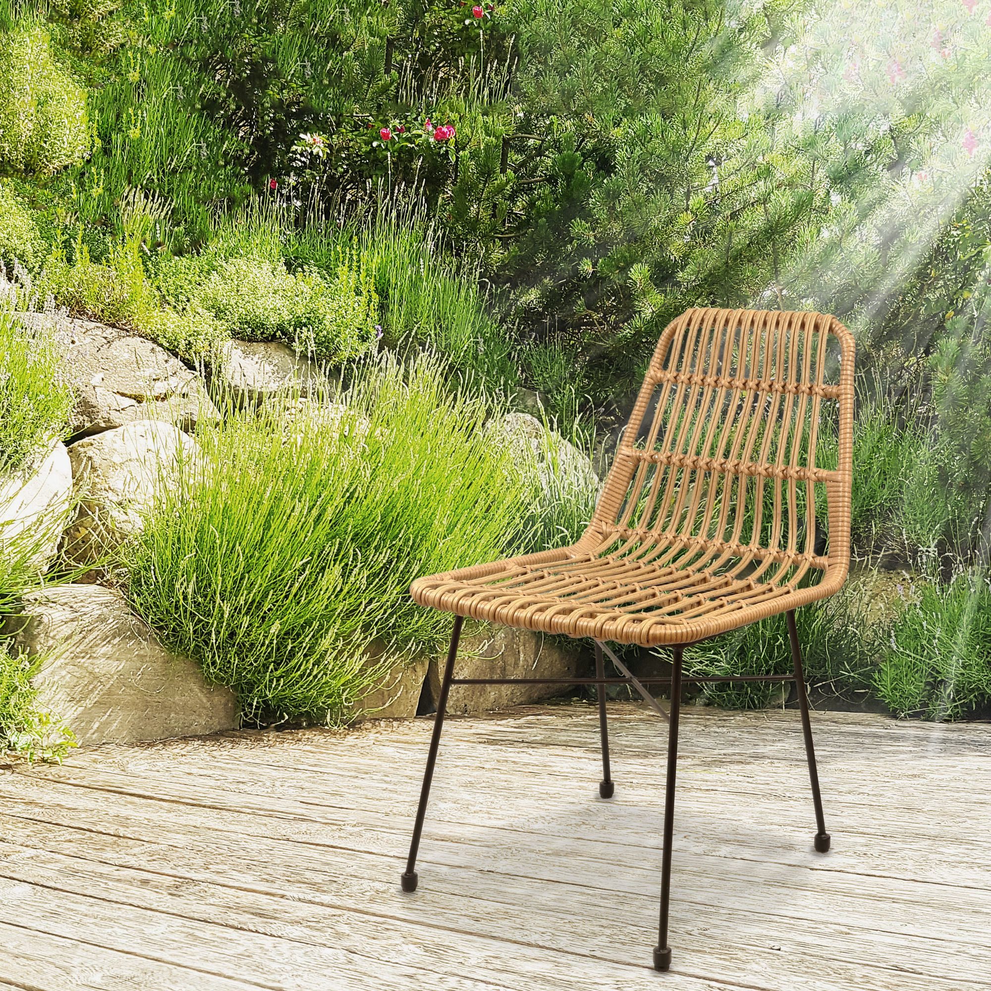 Lycce Rattanstuhl Stuhl Gartenstuhl LEON Loungemöbel günstig online kaufen