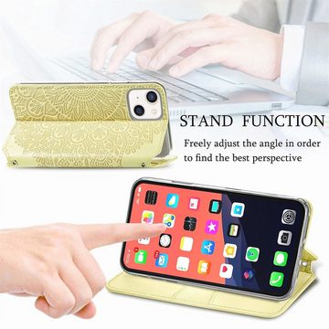 König Design Handyhülle Apple iPhone 13 mini, Schutzhülle Schutztasche Case Cover Etuis Wallet Klapptasche Bookstyle