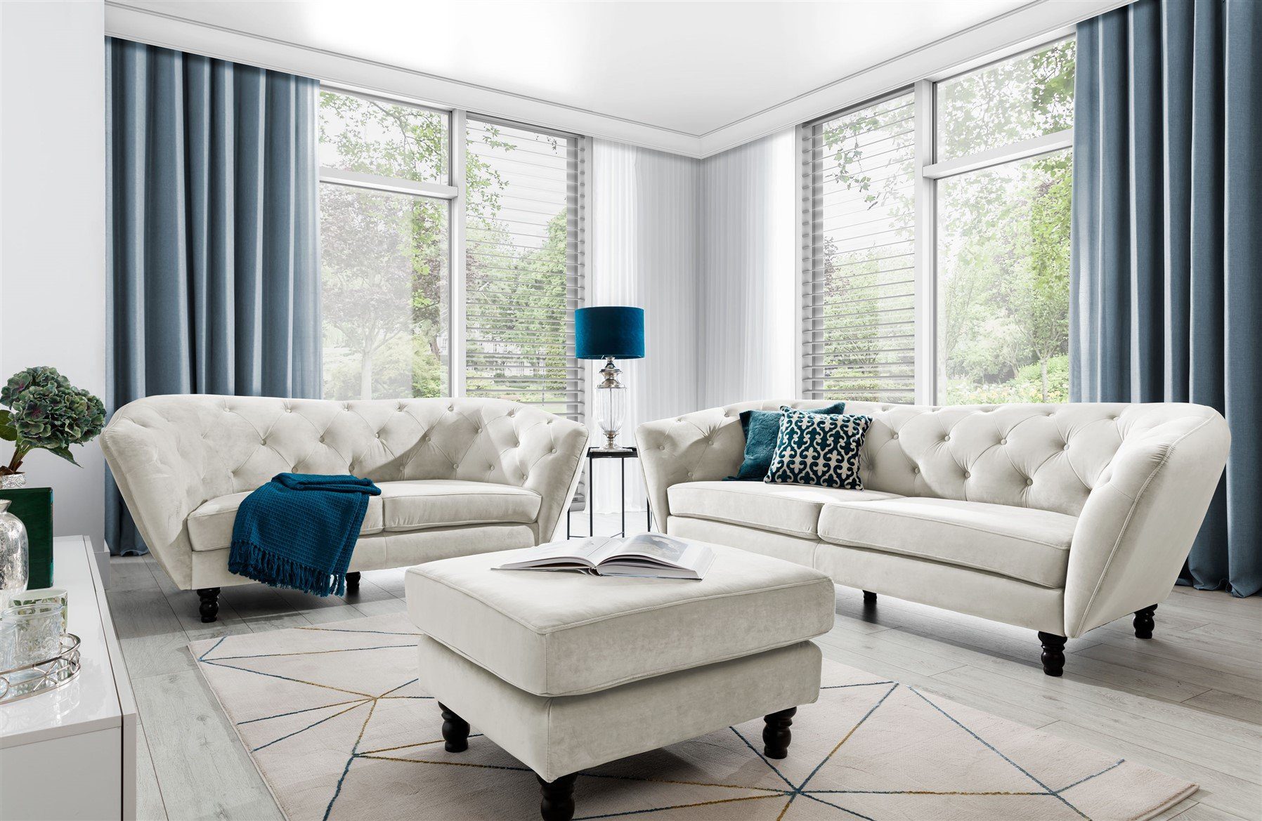 Fun Möbel Polstergarnitur Sofa-Set 3-2-1 Designer-Sofa günstig online kaufen
