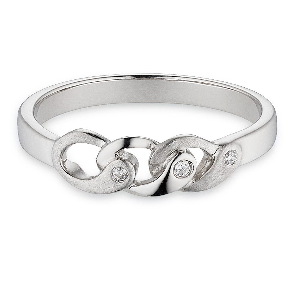 Bruno Banani Silberring Schmuck Geschenk, mit Zirkonia (synth)