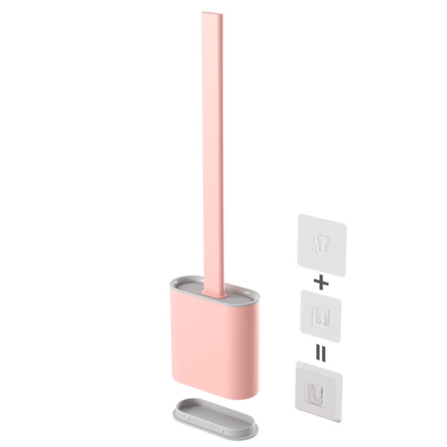 Mutig WC-Reinigungsbürste WC Bürste mit Halter Silikon Toilettenbürste Langer Stiel klobürste, (mit Rutschfestem Langem Kunststoffgriff und Flexiblen Borsten, Klobürste, Tiefenreiniger Silikon-Toilettenbürste), für Badezimmer oder Gäste-WC Wandmontage & Stehen