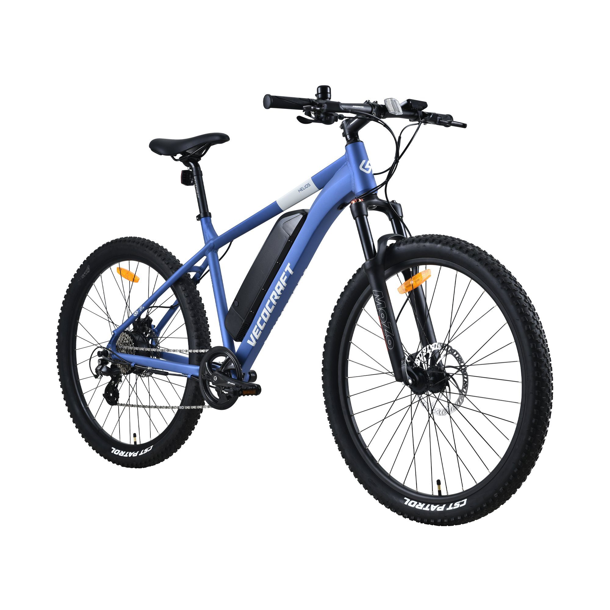 VECOCRAFT E-Bike Helios Plus 27.5 Zoll, 8 Gang Shimano, Kettenschaltung, Heckmotor, 468,00 Wh AKKU marineblau