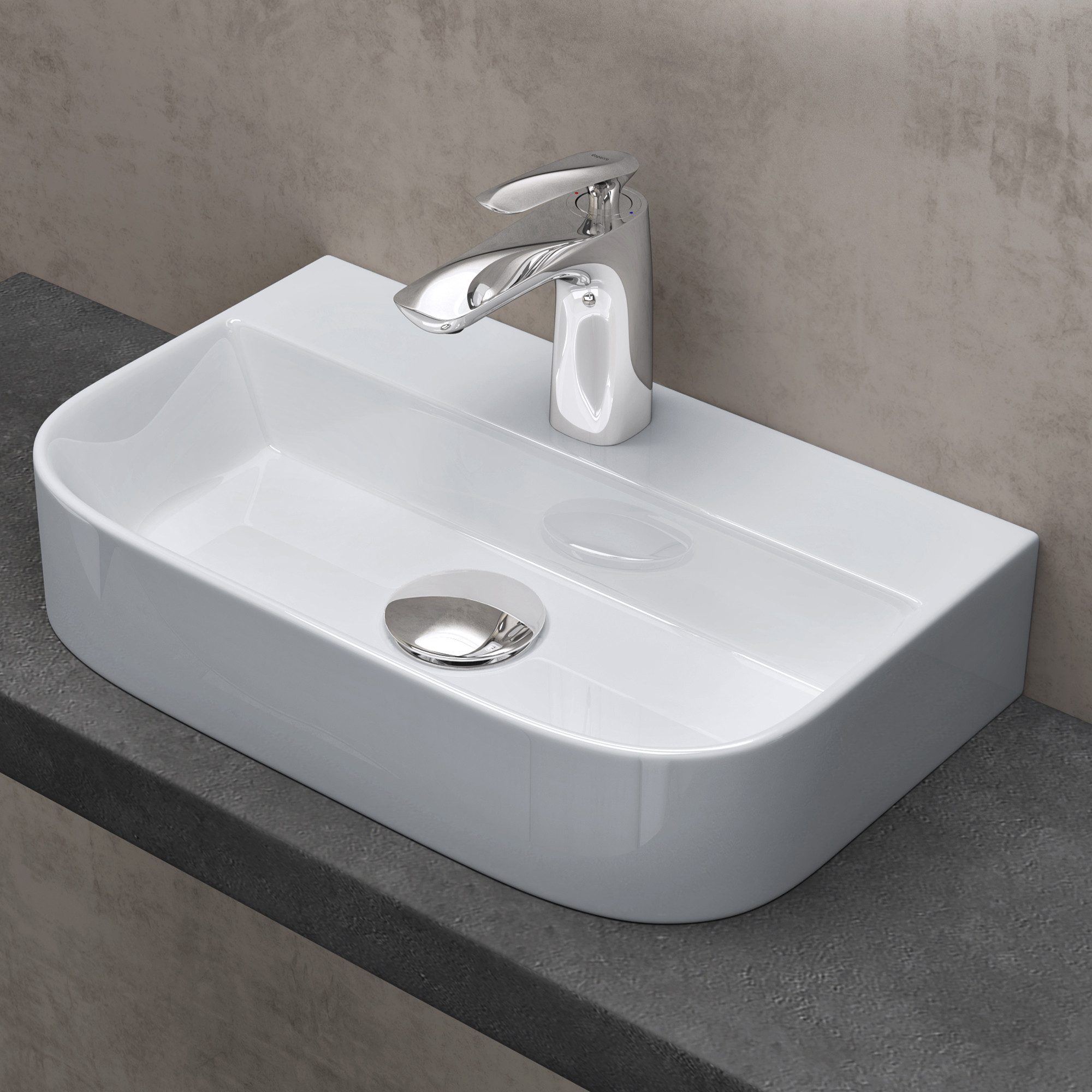 doporro Waschbecken Hängewaschbecken Keramik Gäste-WC Handwaschbecken günstig online kaufen