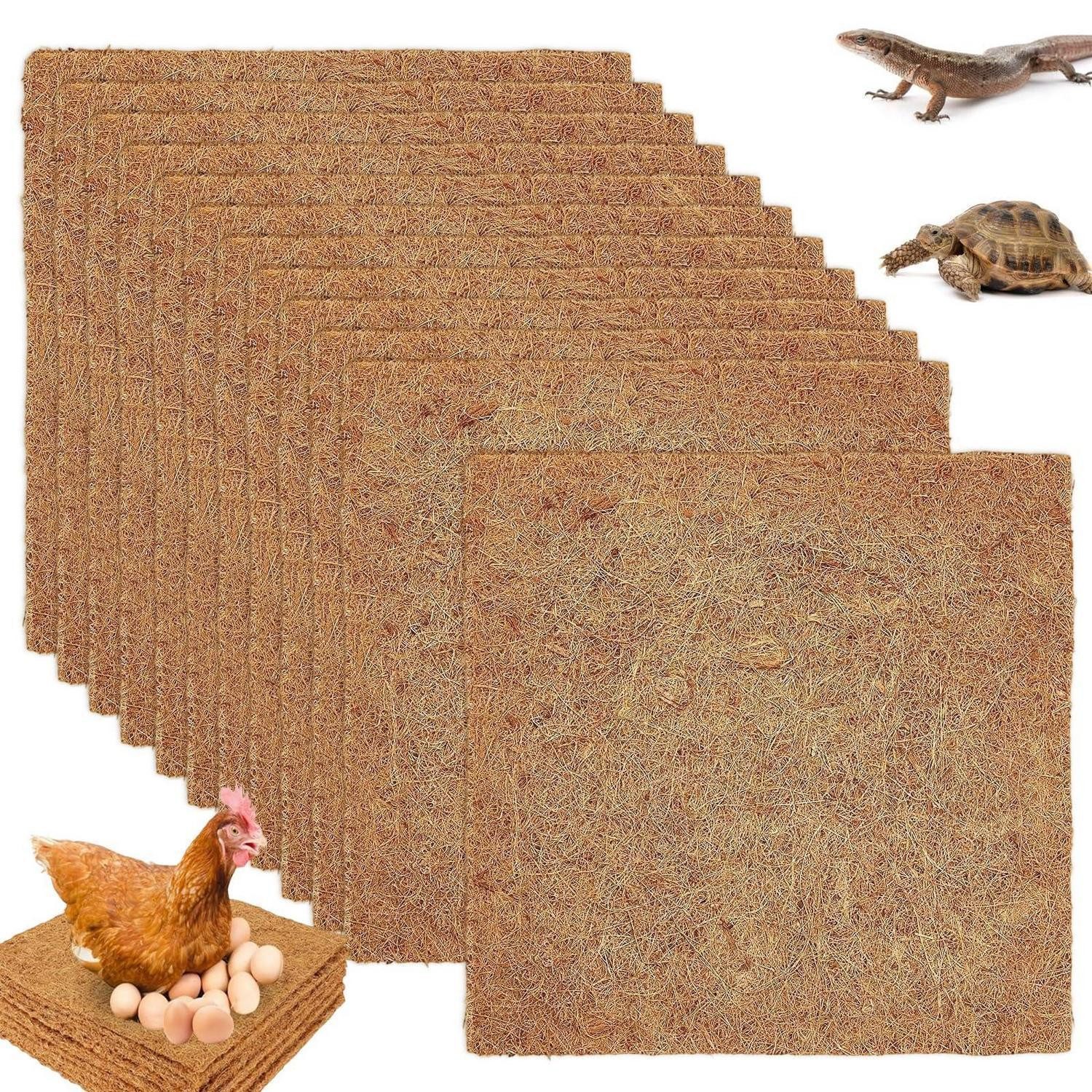 LuxusKollektion Legenest Nistkasten Pads 25x25 cm Kokosmatte 12 Stk.