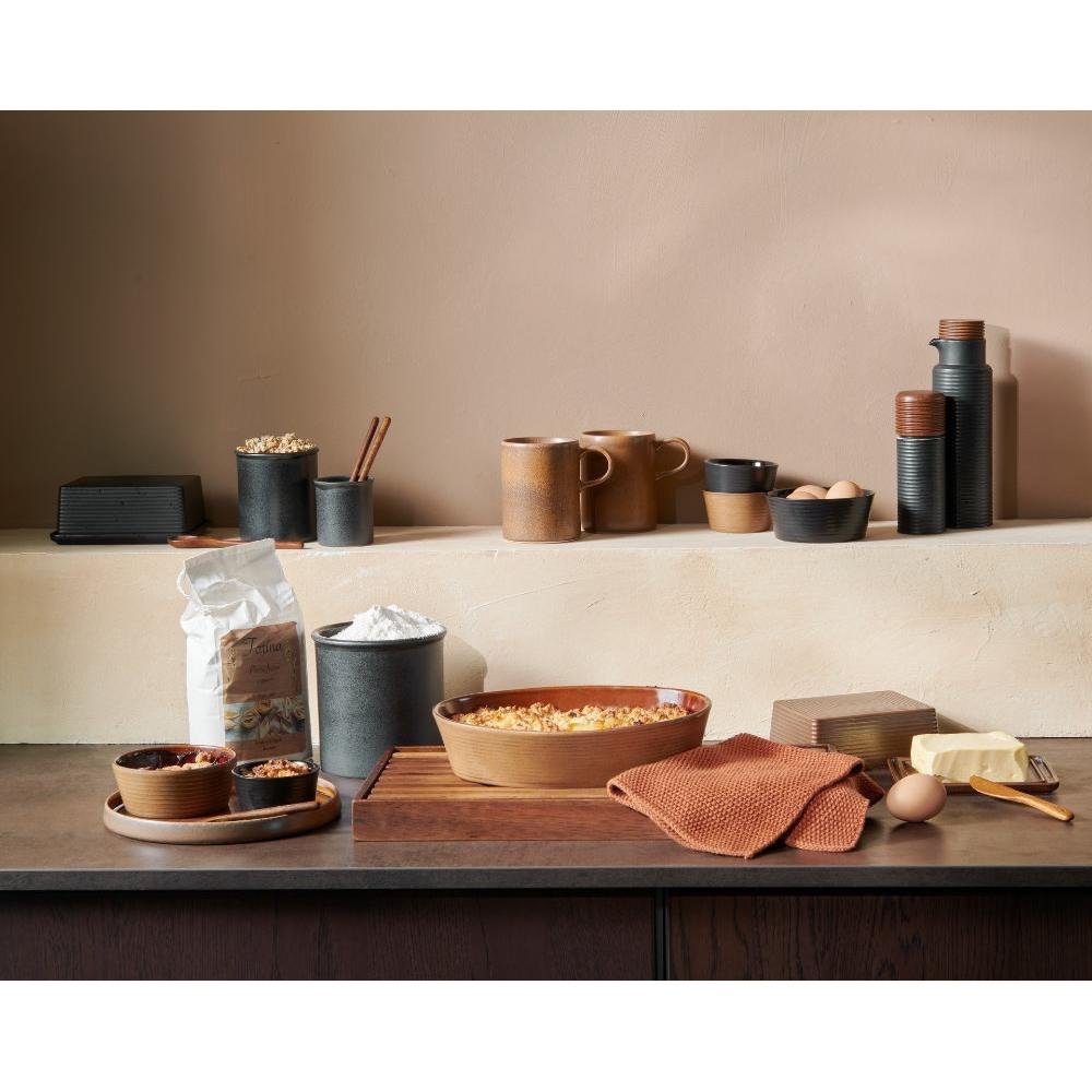 ASA SELECTION Auflaufform Asa Auflaufform kitchenart Oval Schwarz (25cm)