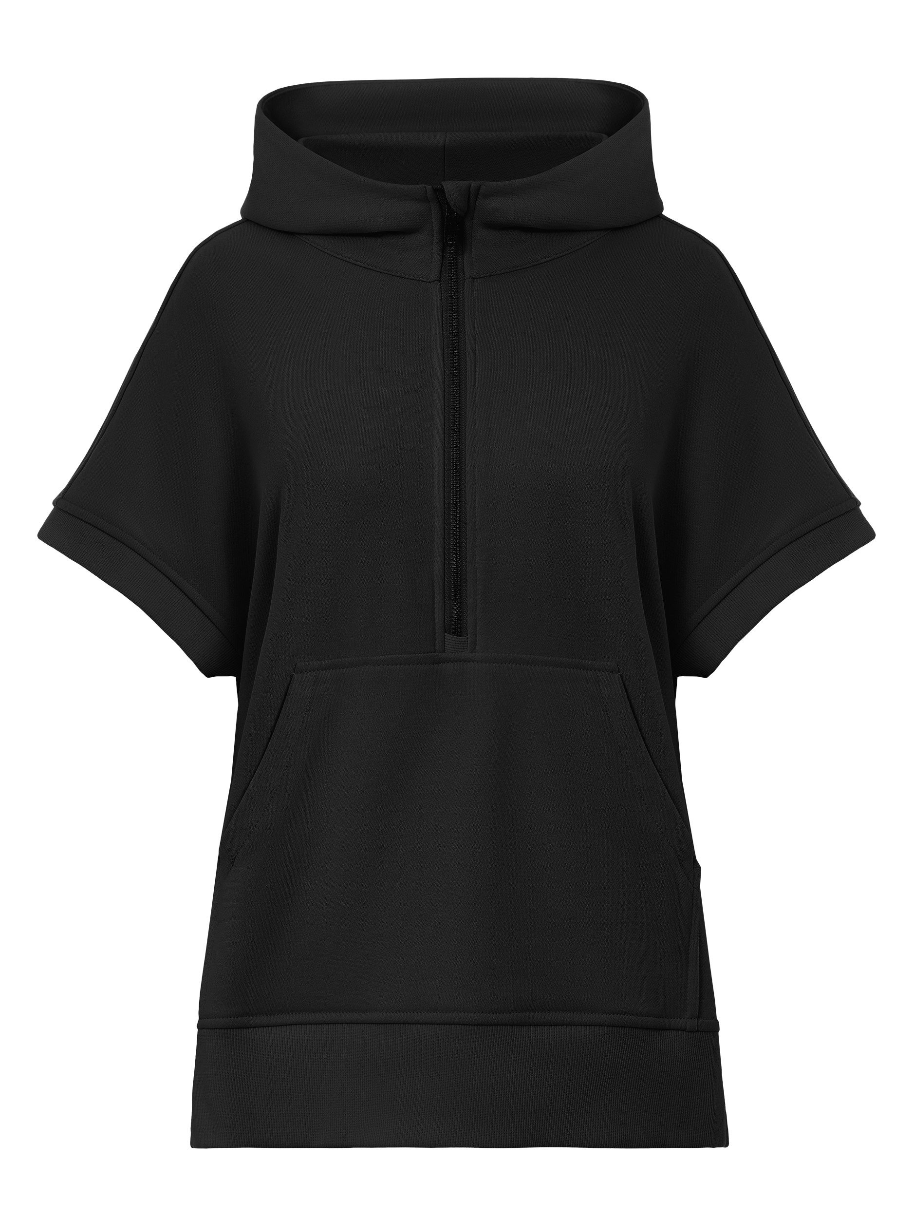 Imily Bela Sweatshirt Damen Kurzarm-Freizeitpullover (Packung, 1-tlg., 1per-Pack) mit Kängurutasche