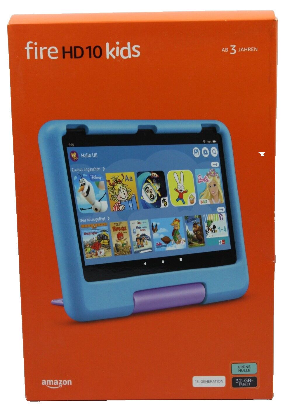 Amazon Fire HD 10 Kids Version 2023 lange Akkulaufzeit Tablet (10", 32 GB, Fire OS, Kindergerecht)