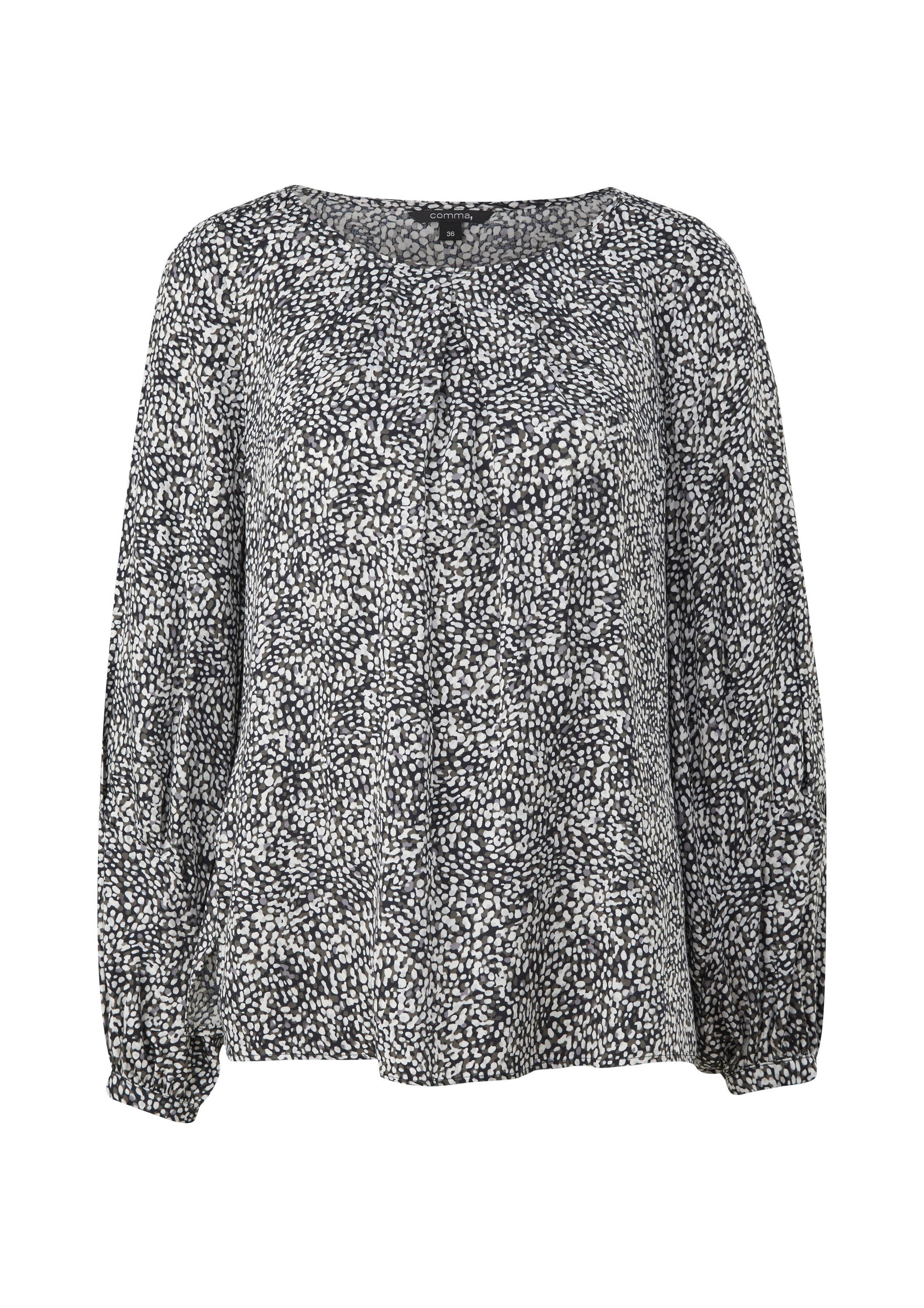comma Langarmbluse Bluse Bluse mit Faltendetails günstig online kaufen