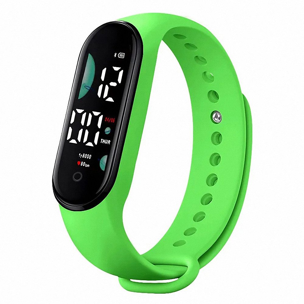 Quarzuhr Digitale Armbanduhr Silikon LED Sportuhr Gummi Kinderuhr Unisex bunt