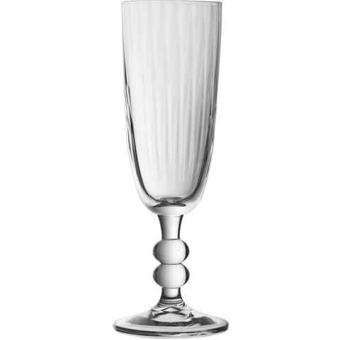 BOHEMIA SELECTION Gläser-Set New England, Kristallglas, für Sekt, 180 ml, 6-teilig