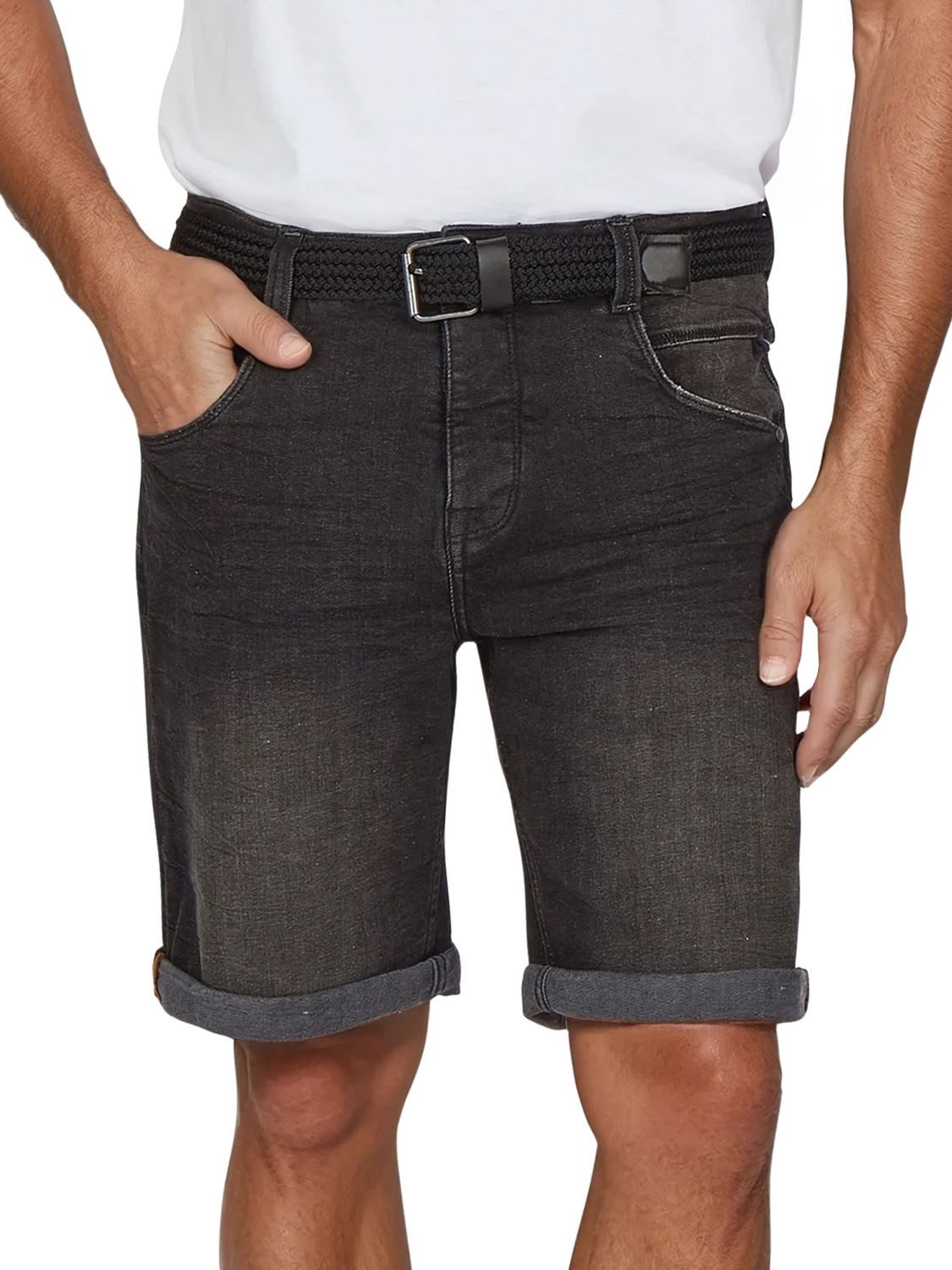 DENIMFY Jeansshorts Herren Shorts DFBo Regular Fit Bermudashorts mit Gürtel. € 39,99
