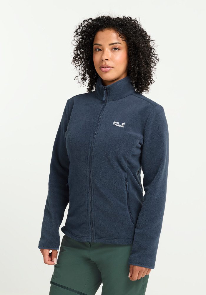 Jack Wolfskin Fleecejacke TAUNUS 200 FZ W als sportlicher Midlayer, für Wandern und Freizeit
