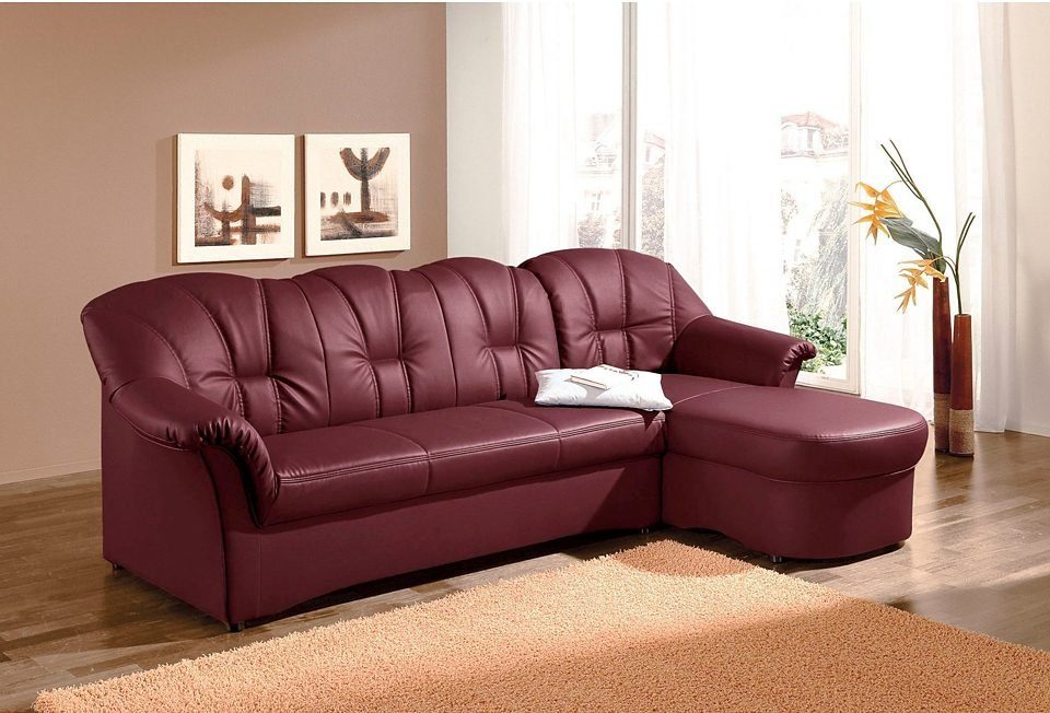 DOMO collection Ecksofa Papenburg, zeitlose Rückensteppung, günstig online kaufen