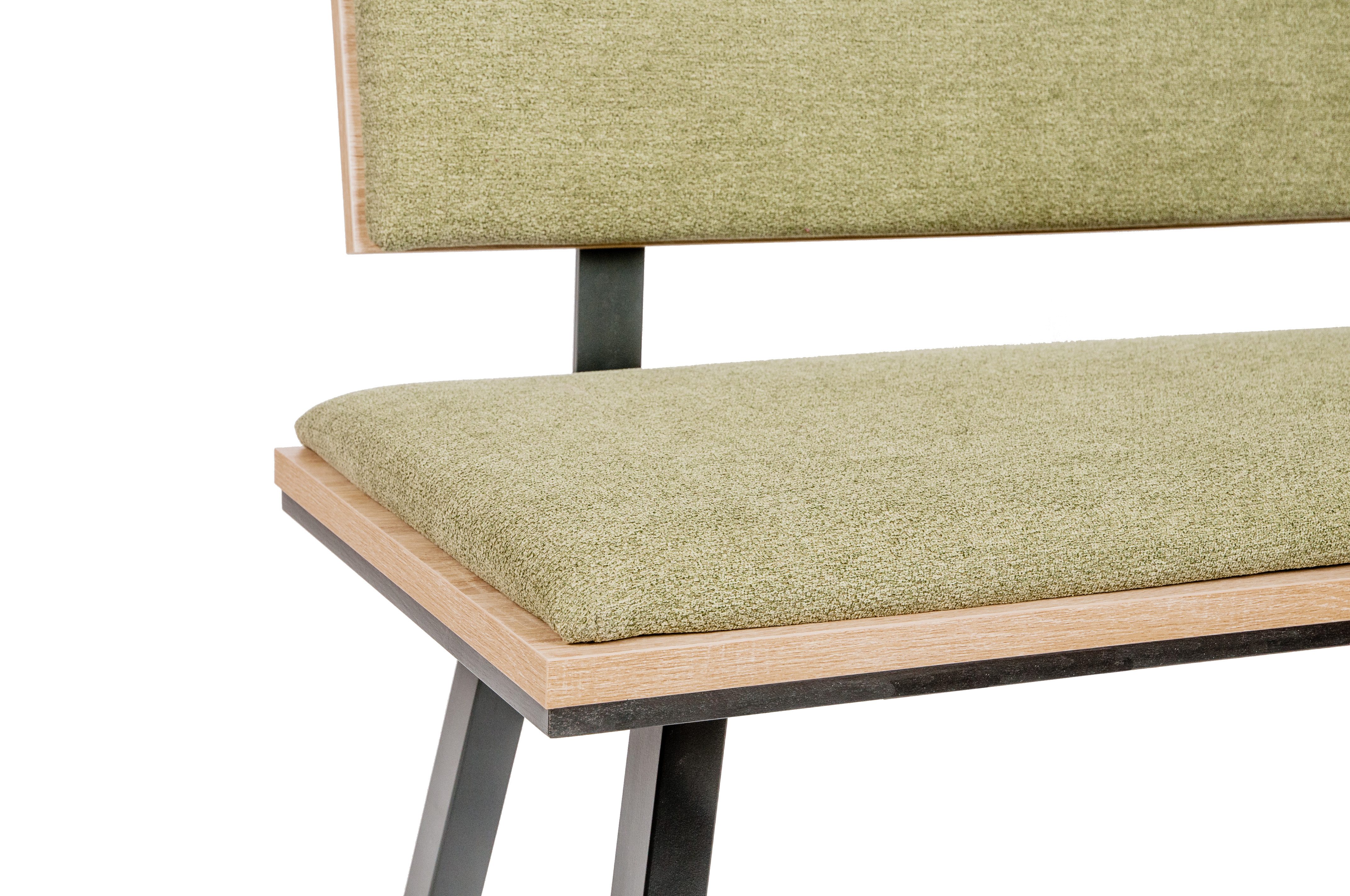 kundler home Sitzbank mit Lehne 'Die Elegante' L125cm, Füße massiv