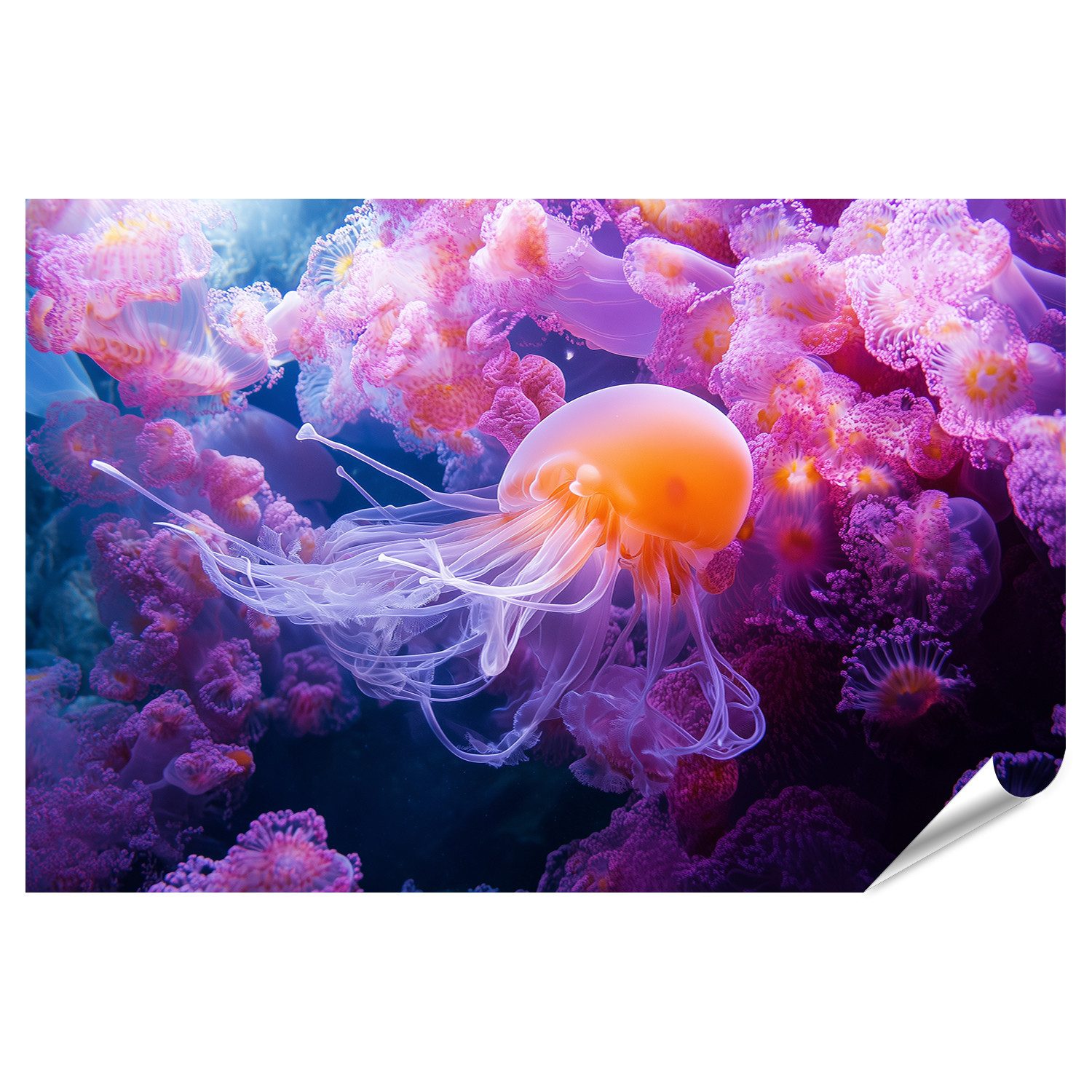 Poster Fischschwärme im Korallenbett