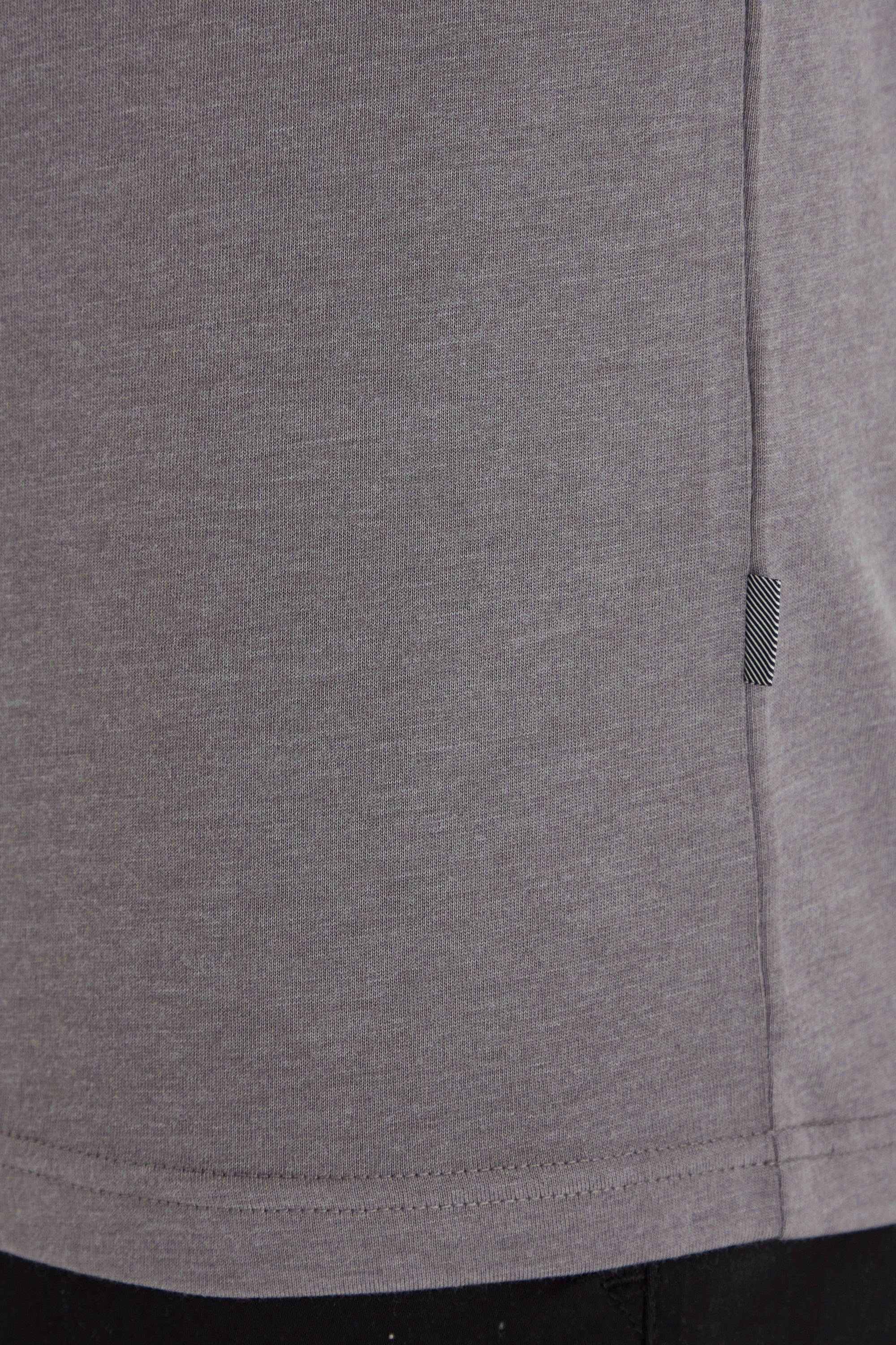 Grey T-Shirt Rundhalsausschnitt T-Shirt !Solid (1840051) Melange mit SDConni