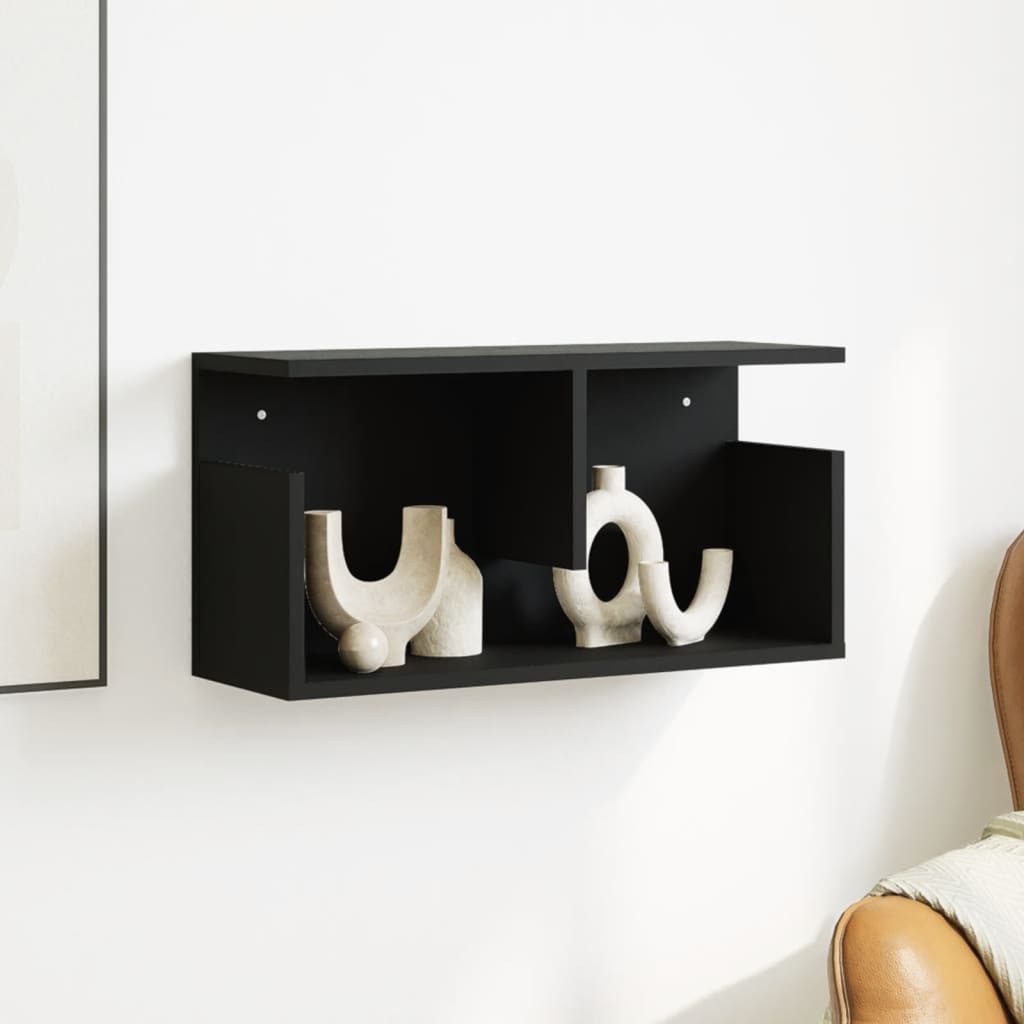 vidaXL Regal Wandschrank 60x20x30 cm Schwarz günstig online kaufen