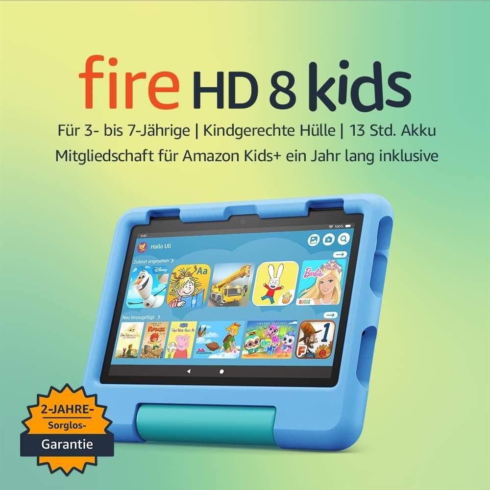 Amazon Amazon Fire HD8 Kids, blue (2022) Tablet (8", 32 GB, Fire OS)