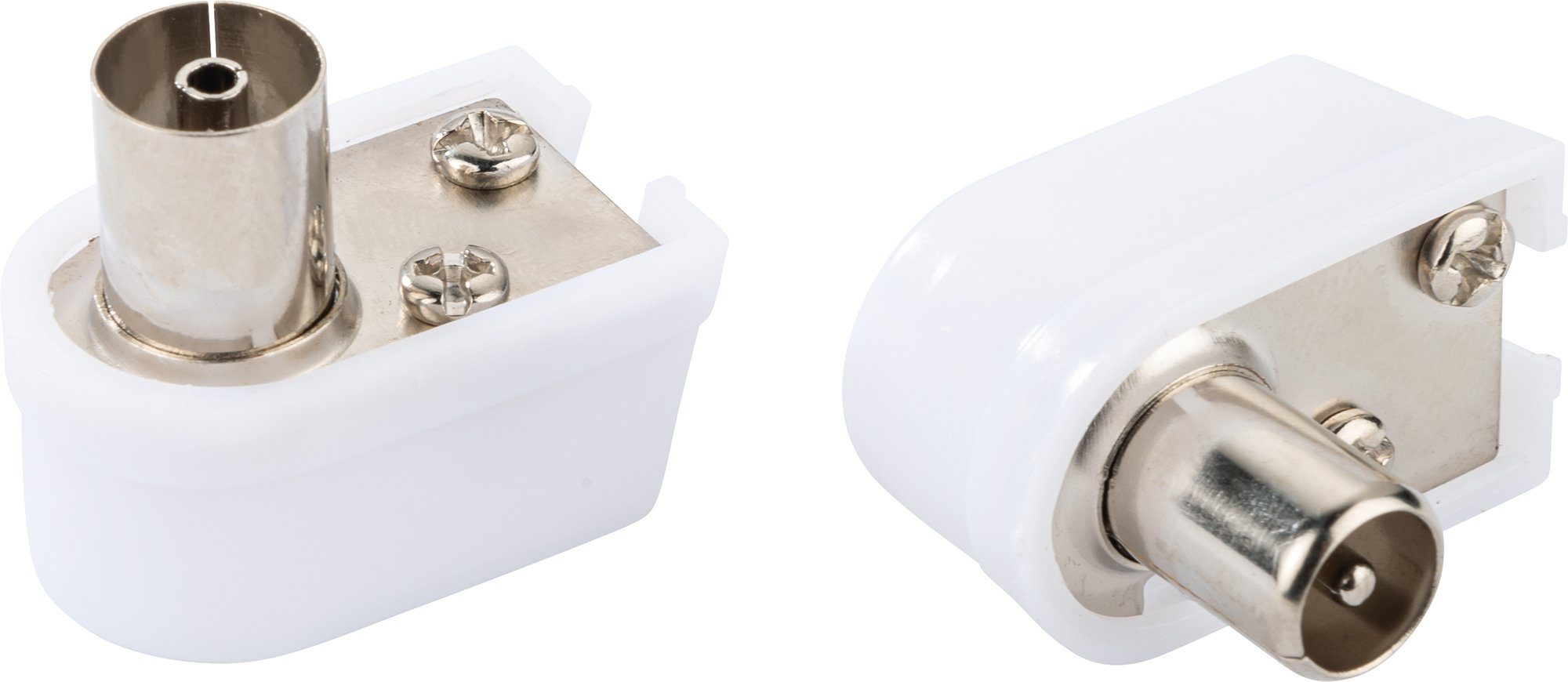 Schwaiger WST1020 532 TV-Adapter IEC Winkelstecker zu IEC Winkelbuchse, 90° Winkel