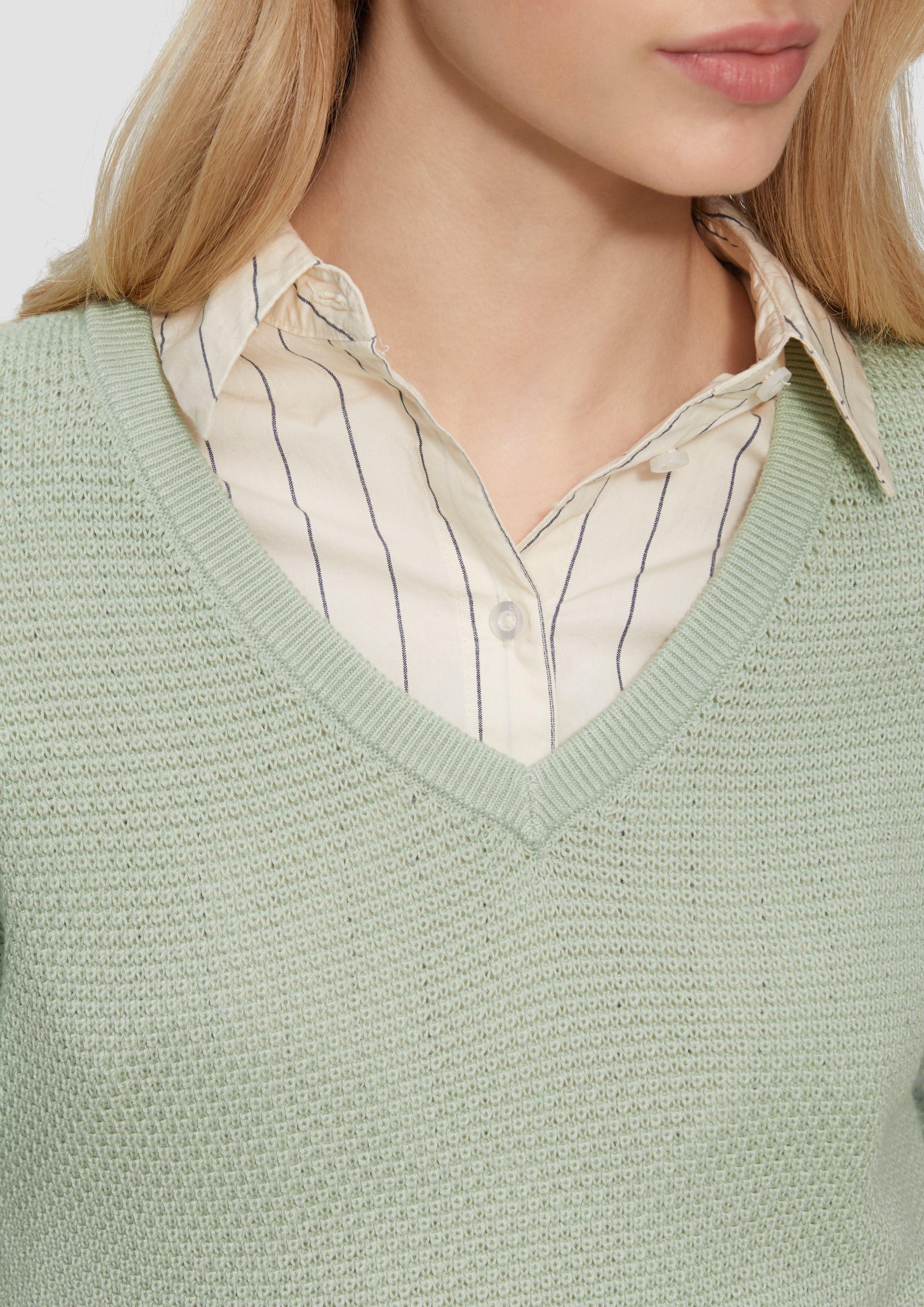 QS Strickpullover Pullover mit Strukturmuster und günstig online kaufen