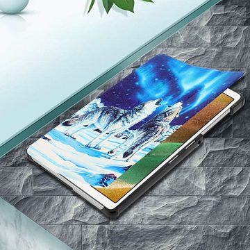 Wigento Tablet-Hülle Für Samsung Galaxy Tab A7 Lite 8.7 T220 / T225 3folt Wake UP Smart Cover Etuis Hülle Case Schutz Motiv 5
