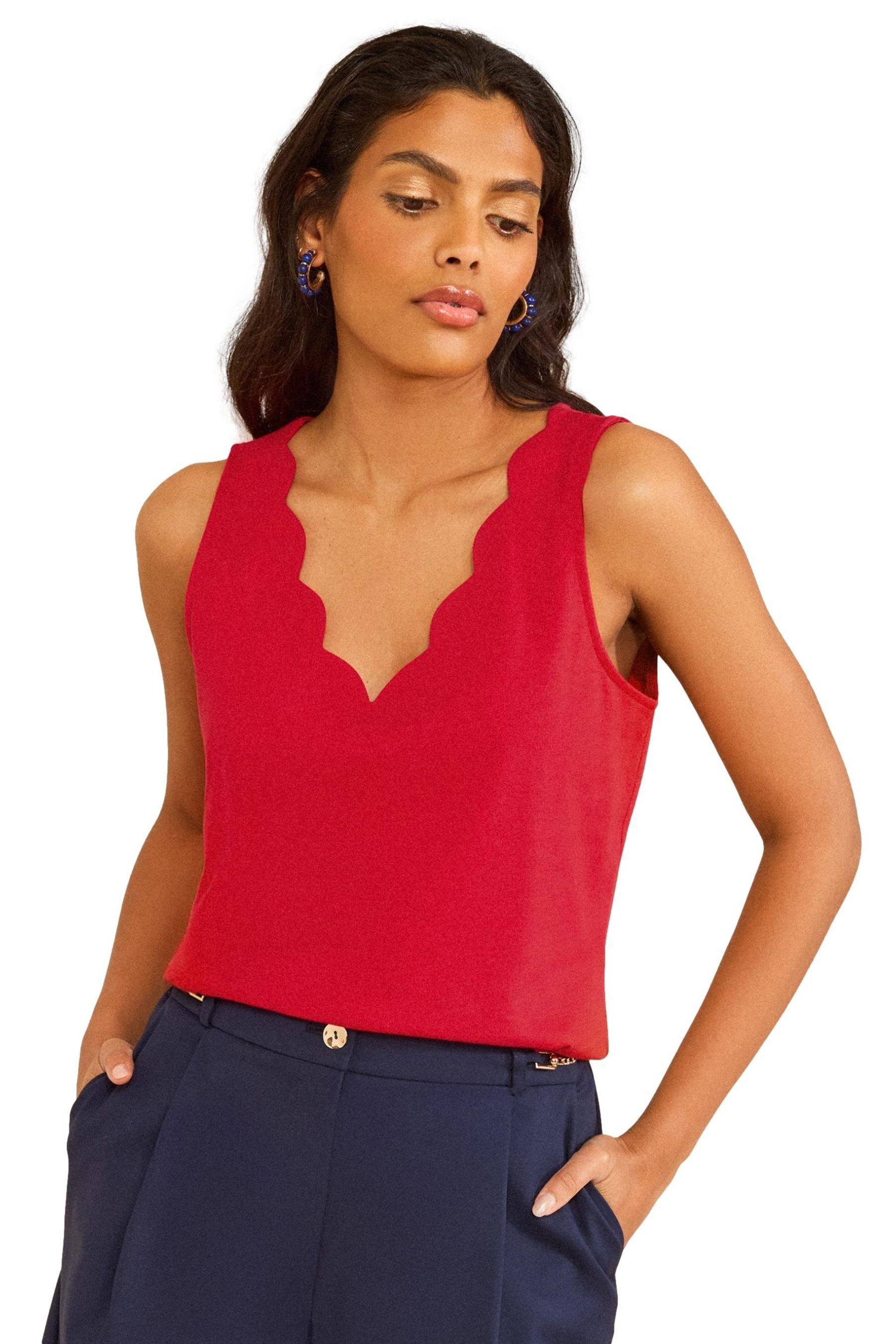 Love & Roses Trägertop Love & Roses Jersey-Trägertop mit U-Ausschnitt (1-tlg)