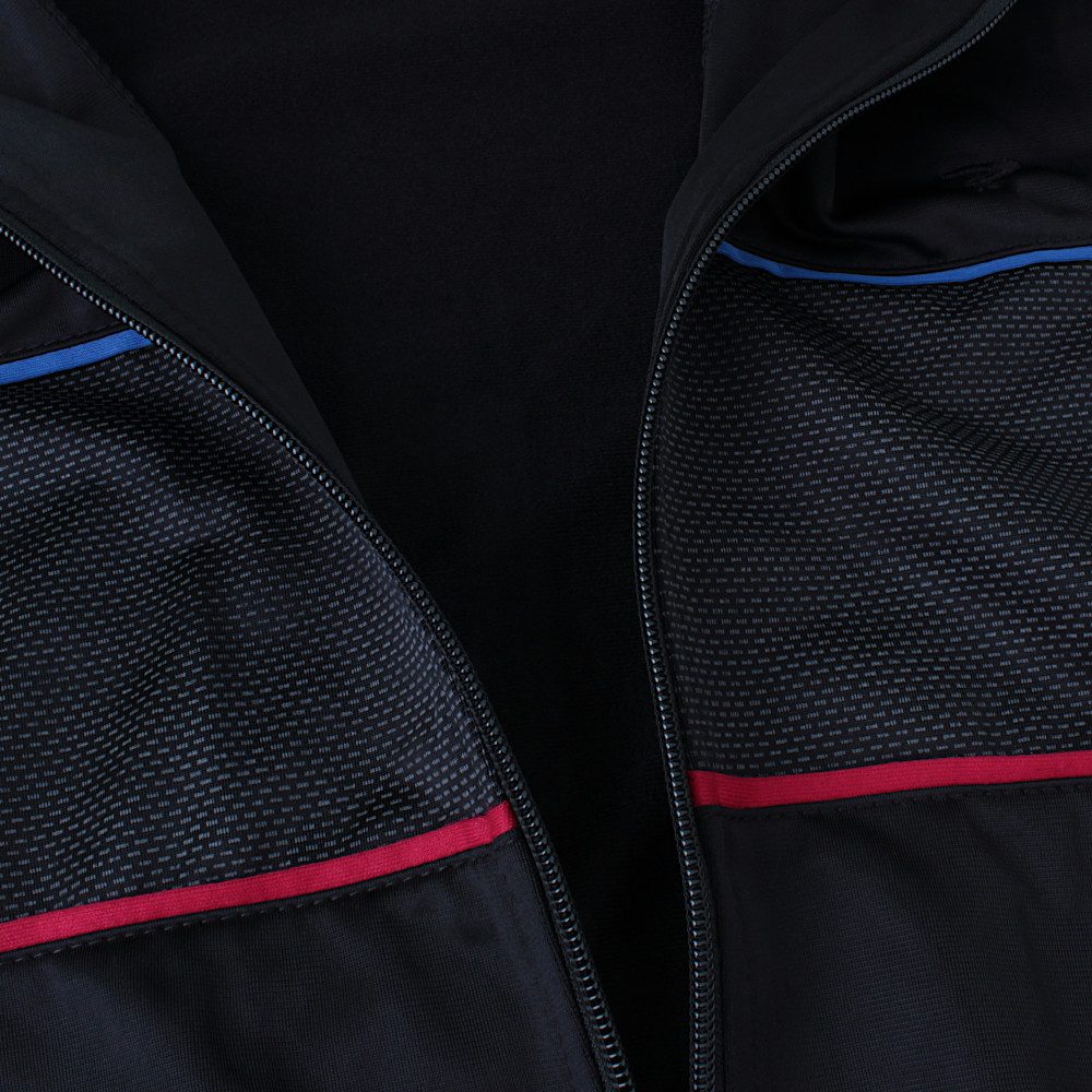 Herbold Sportswear Trainingsanzug Herren Freizeitanzug Sportanzug Jogginganzug (2-tlg), Kontrastpaspel-Verlauf und Druckeinsatz auf der Front