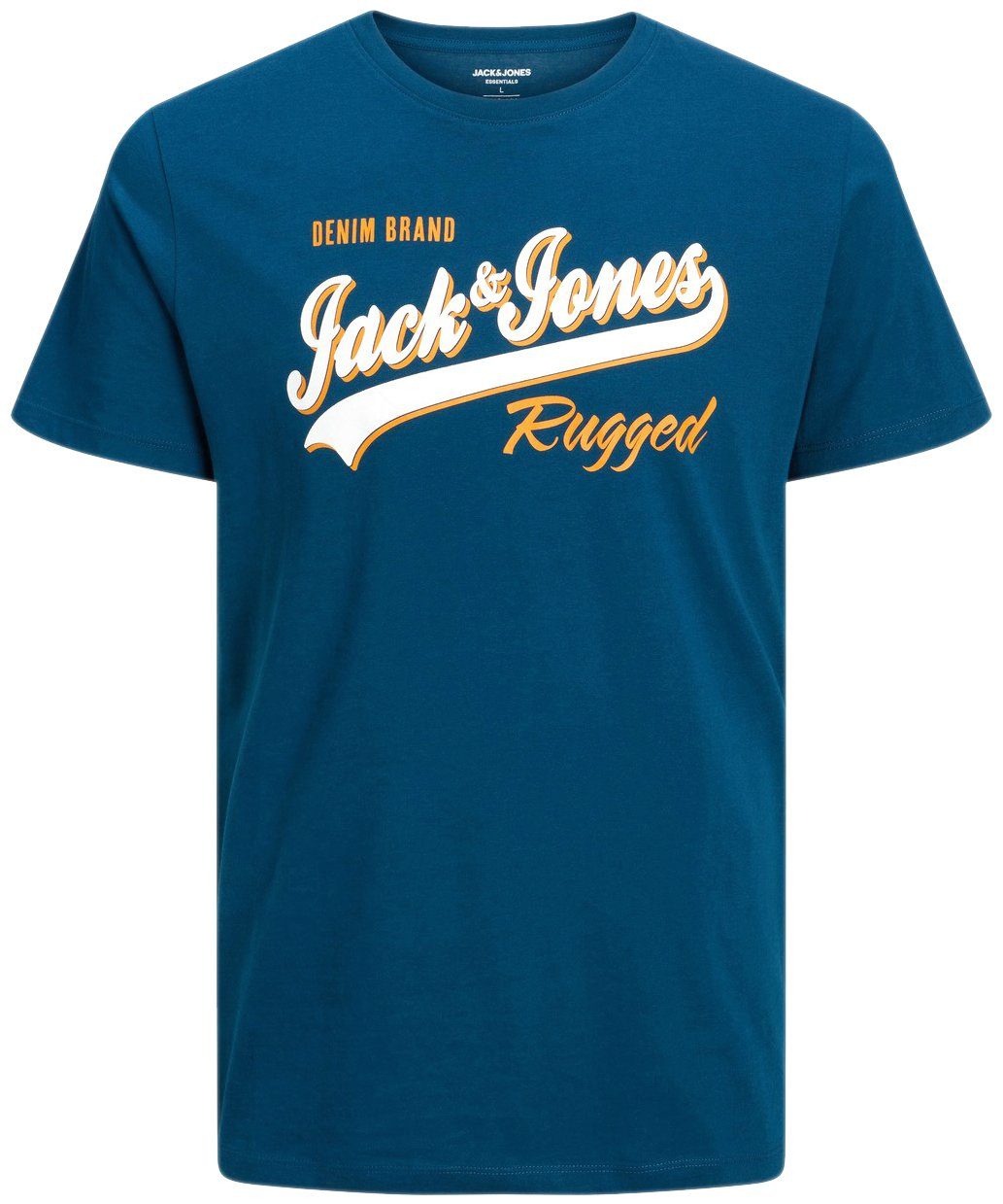 Jack & Jones Print-Shirt (Spar 3er Printaufdruck 3er-Pack) 8 mit Set, Baumwolle Shirts Mix aus