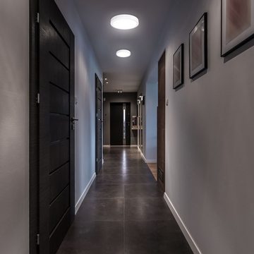 B.K.Licht Deckenleuchte Deckenlampe 18W 2.000lm 4000K - BKL1521, LED fest integriert, Neutralweiß, Ø 28cm neutralweißes Licht Wohnzimmer Küche