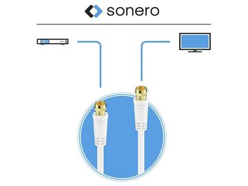 sonero Sonero Sat-Antennenanschlusskabel 7,5 m, weiß Autoradio-Scheibenantenne