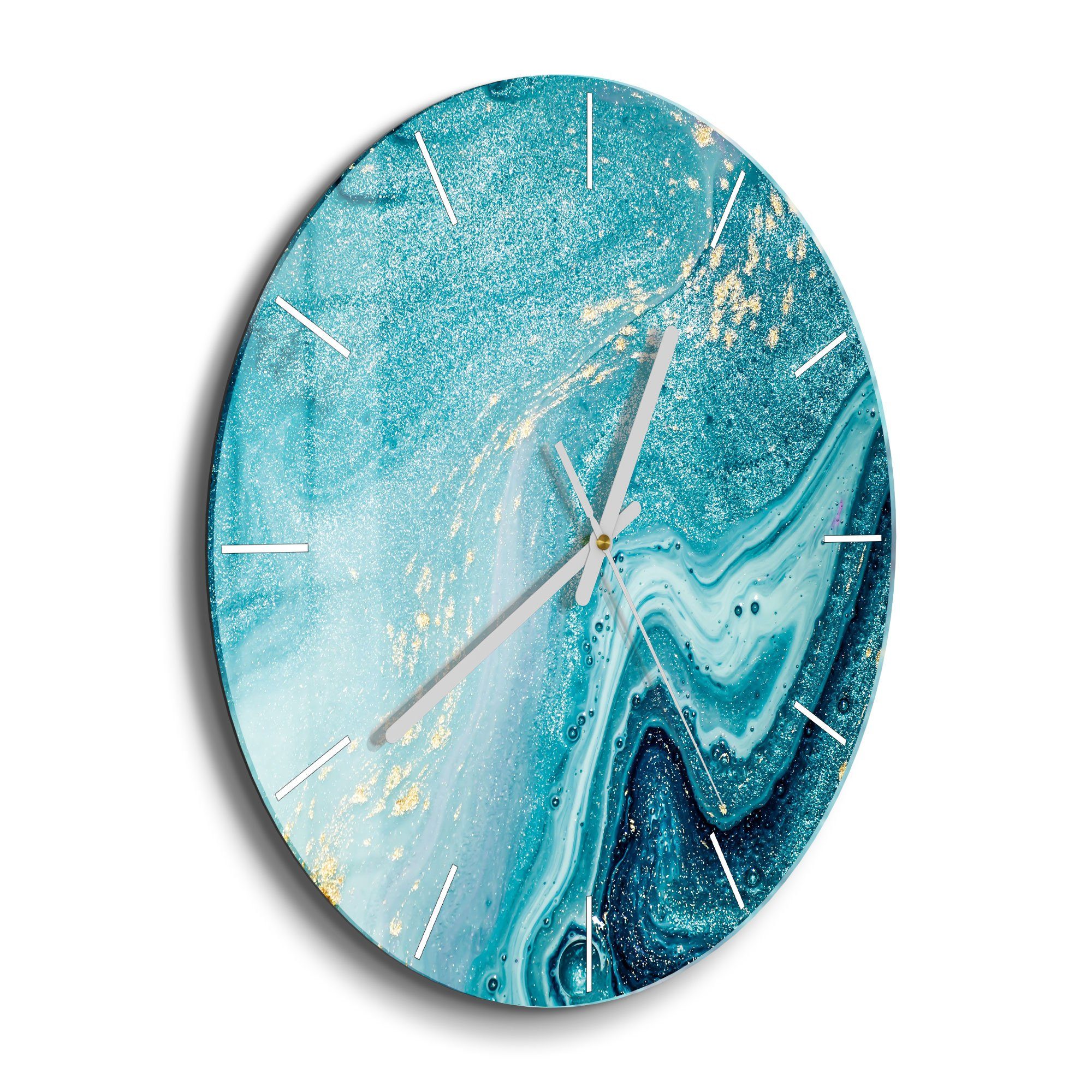DEQORI Wanduhr 'Meer aus Marmor' (Glas günstig online kaufen