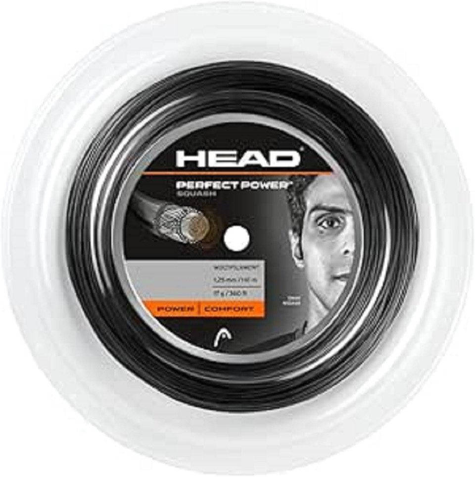 Head Squashsaite HEAD Perfect Power 1.20mm, 110m, schwarz