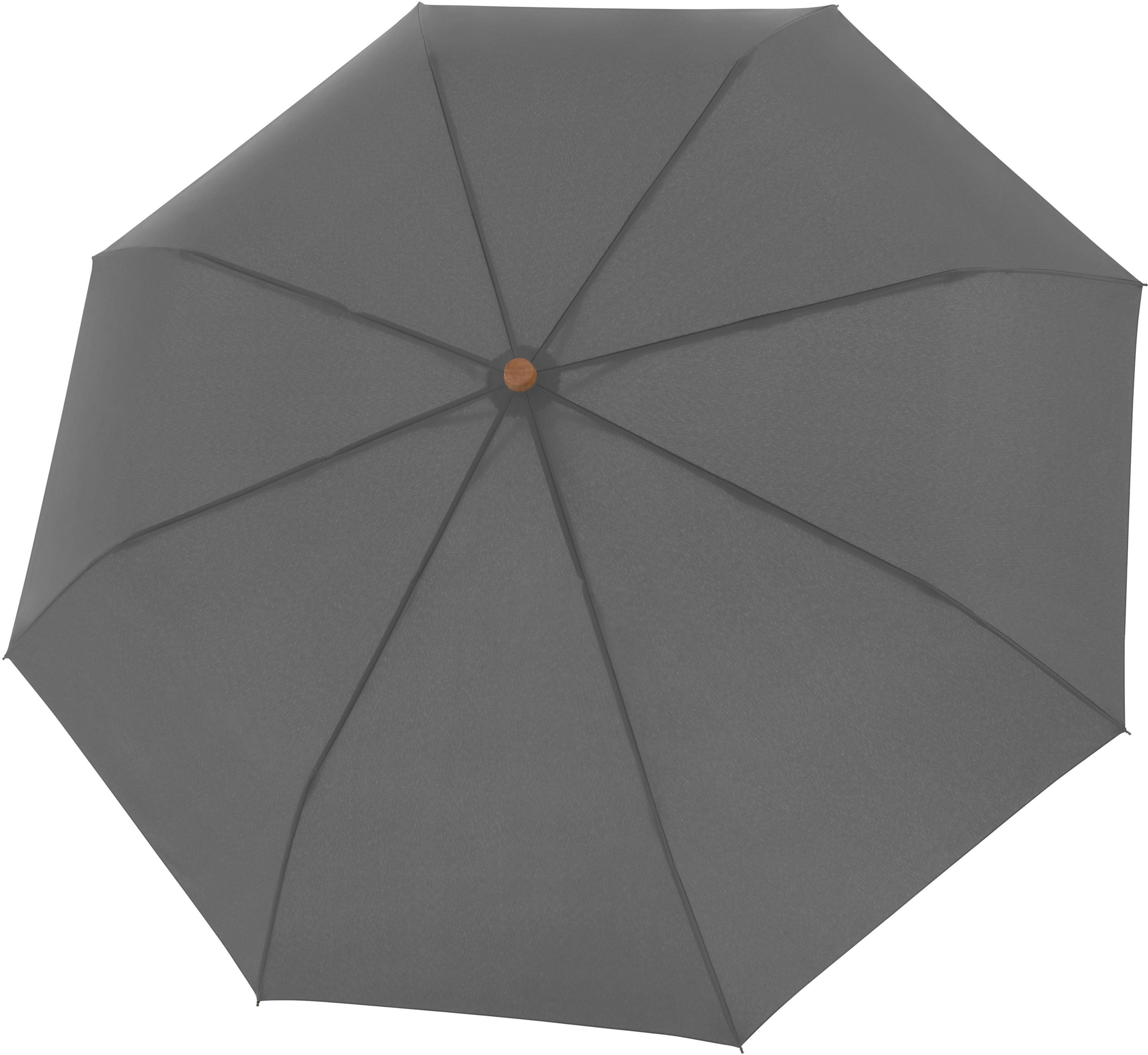 Material Griff Taschenregenschirm aus Magic, aus nature slate Wald weltweit recyceltem - schützt mit grey, doppler® FSC®-