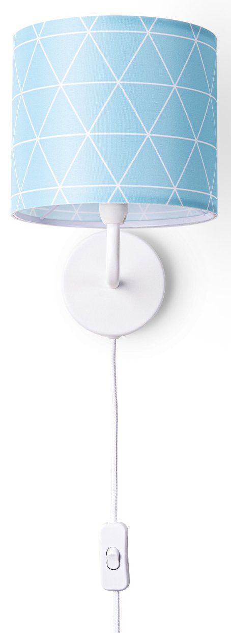 Paco Home Wandleuchte Stella 401, ohne Leuchtmittel, Stecker Flur Lampe Wohnzimmer Ø 18cm Skandi Stil Kabel 3m E14
