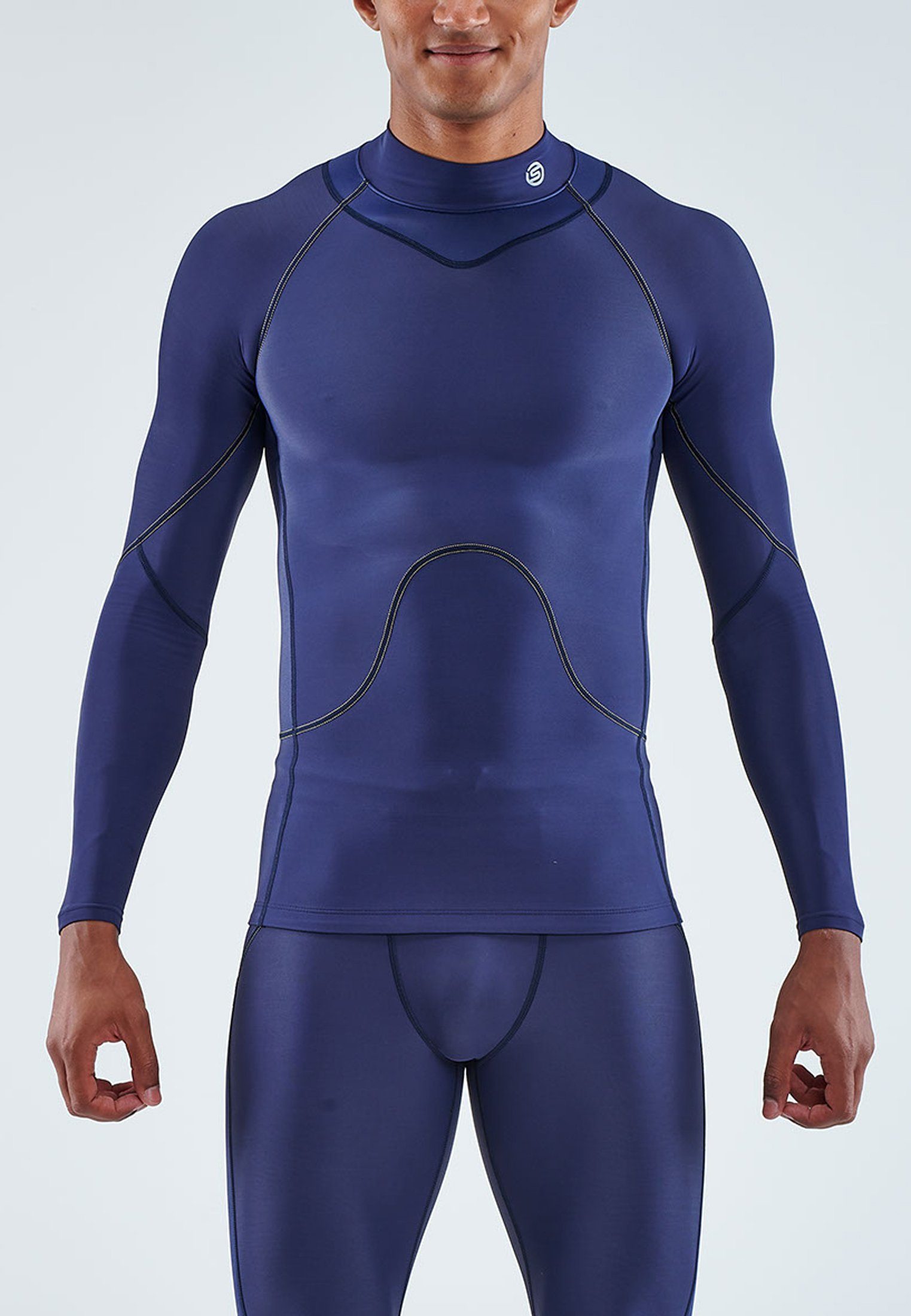 Skins Laufshirt S3 Thermal Longsleeve (1-tlg) navy blue