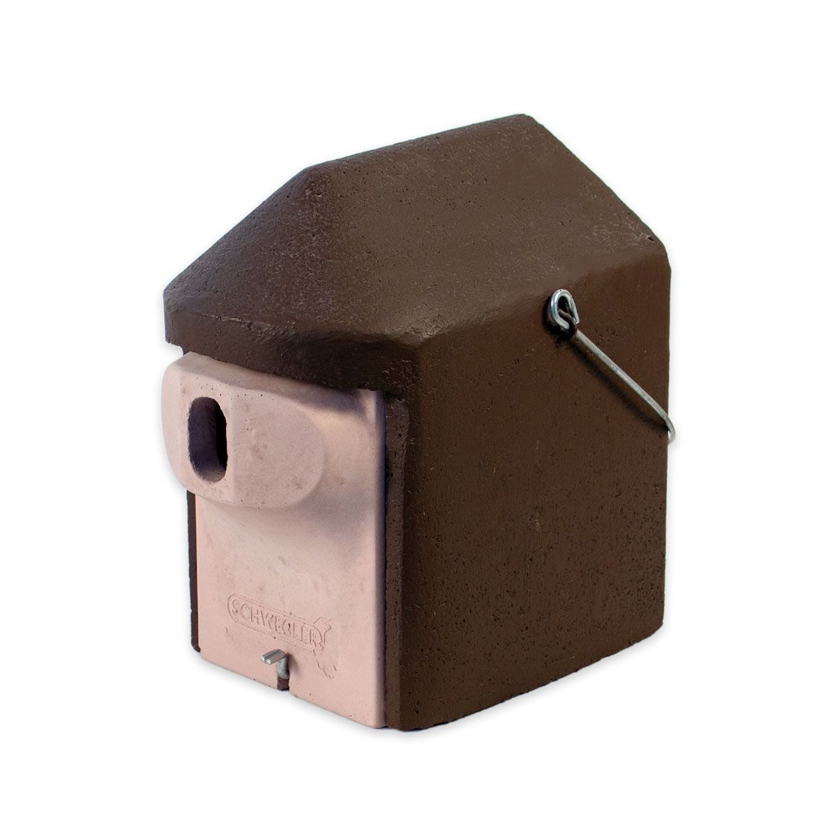 Schwegler Nistkasten Naturschutzprodukt Nisthöhle Typ 2GR oval braun Flugloch 30 x 45 mm