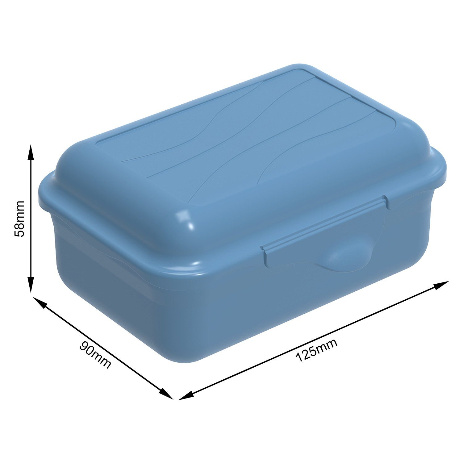 ROTHO Vorratsdose Set 4tlg. 1.25l, 1.7l, x Horizon 0.4l, 4-tlg) 2 (PP) Blue Vesperdosen-Set BPA-frei, Kunststoff Fun (Vesperdosenset