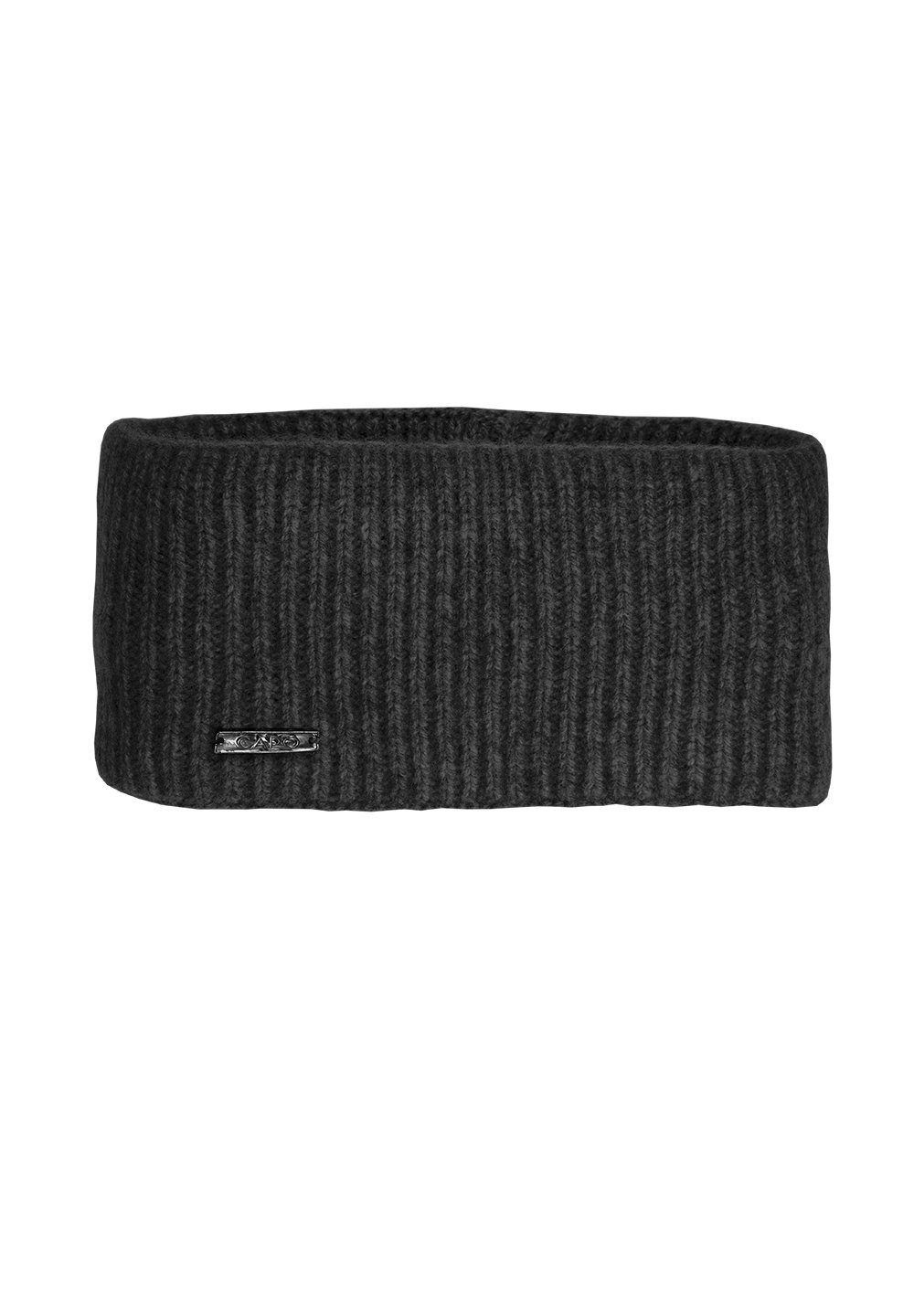 CAPO Stirnband CAPO-DOUX HEADBAND ribbed headband, triple layer K Made in Europe black